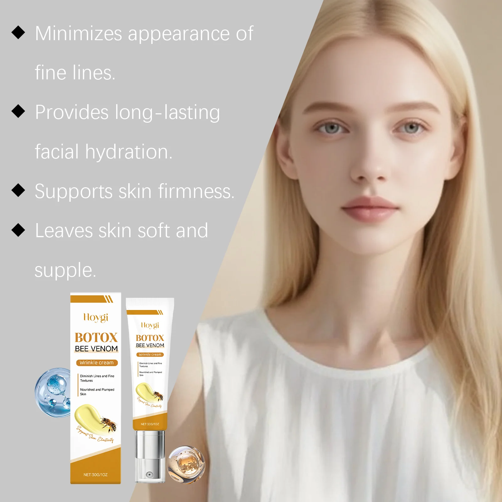 Bee Venom Moisturizing Cream 30g Deep Nourishment for Dry Skin Smooth & Non-Sticky 7 bee venom moisturizing cream 30g der fmnq2vr9 desc 7