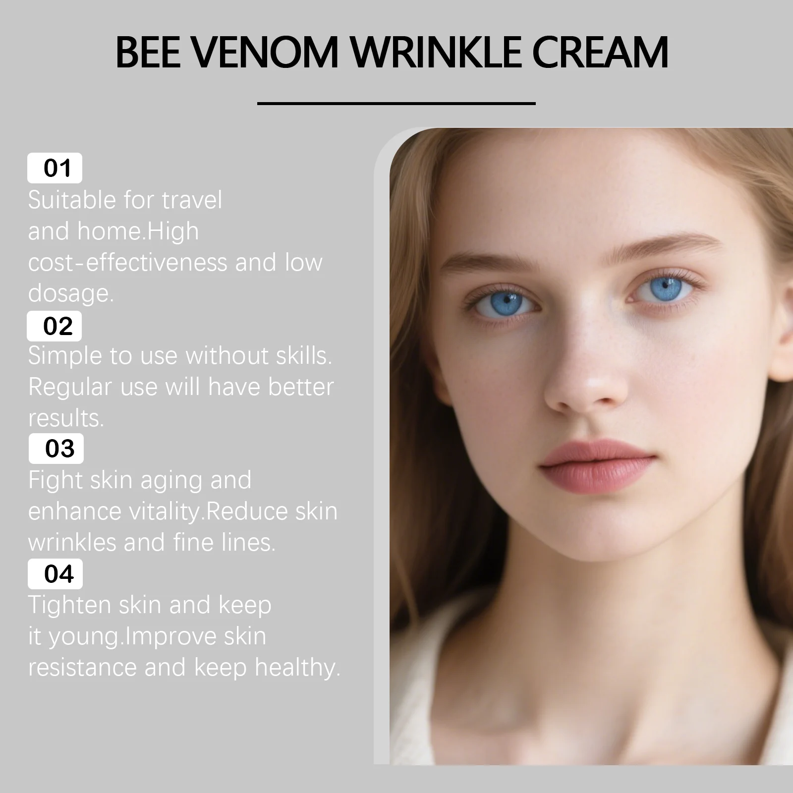 Bee Venom Moisturizing Cream 30g Deep Nourishment for Dry Skin Smooth & Non-Sticky 8 bee venom moisturizing cream 30g der fmnq2vr9 desc 8