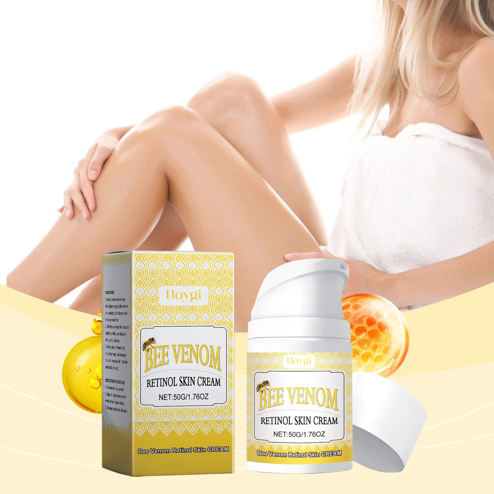 Bee Venom Retinol Skin Cream 50g for Deep Hydration, Anti-Aging & Firming 2 bee venom retinol skin cream 50g cih xku3wesj desc 2