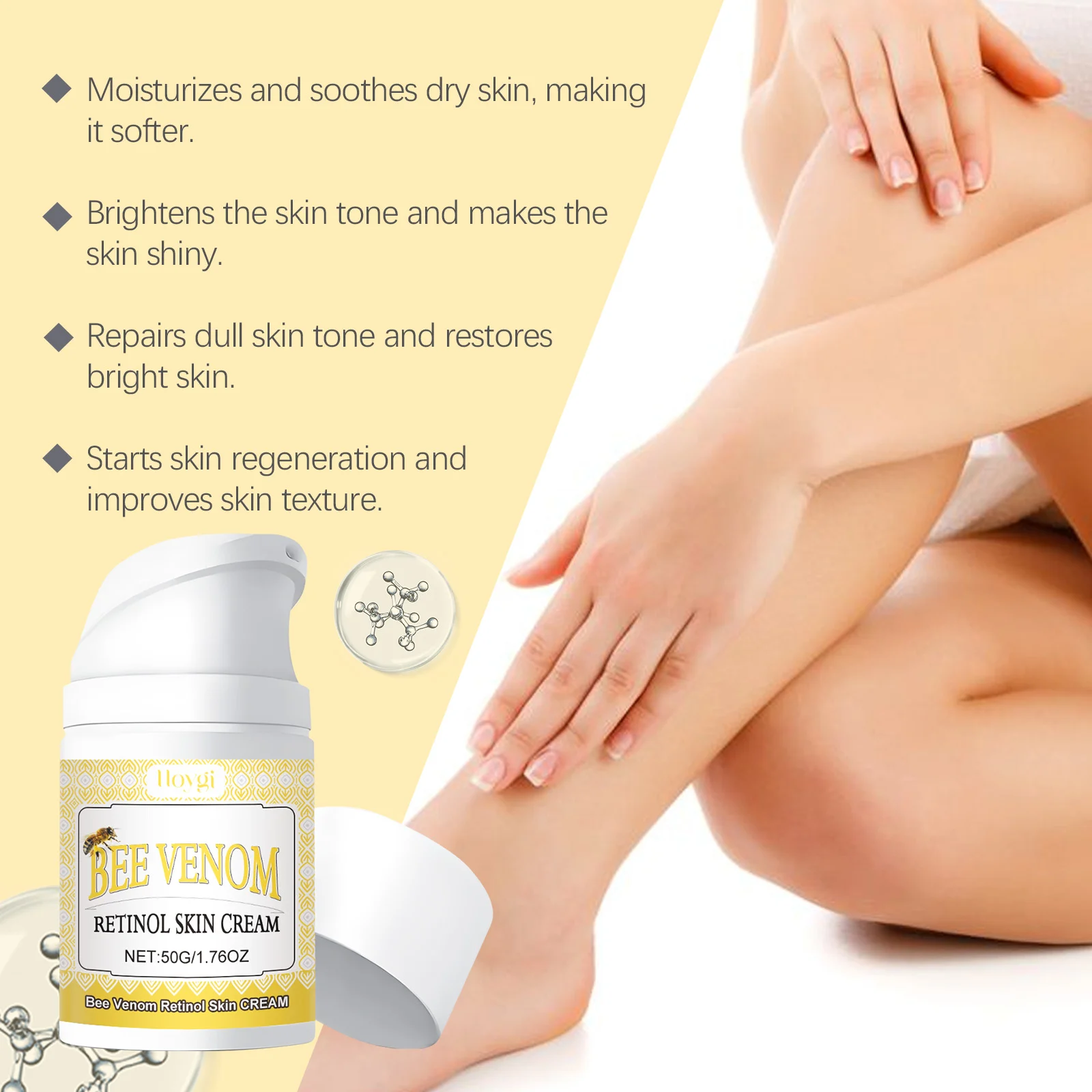 Bee Venom Retinol Skin Cream 50g for Deep Hydration, Anti-Aging & Firming 8 bee venom retinol skin cream 50g cih xku3wesj desc 8
