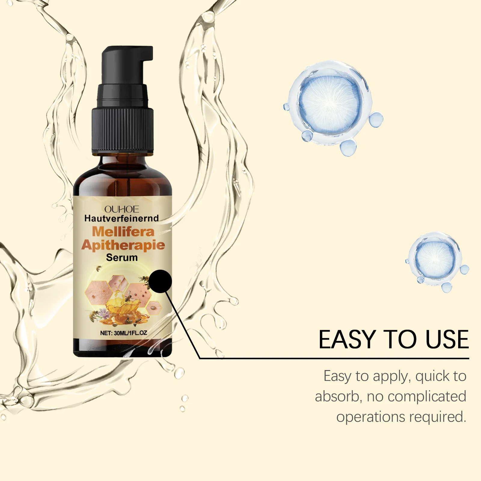 Bee Venom Skin Serum for Wart & Mole Removal, 30ml, Nourishing with Tallow & Glycerin 7 bee venom skin serum wart mole removal 30ml cih bbf2dwje desc 7