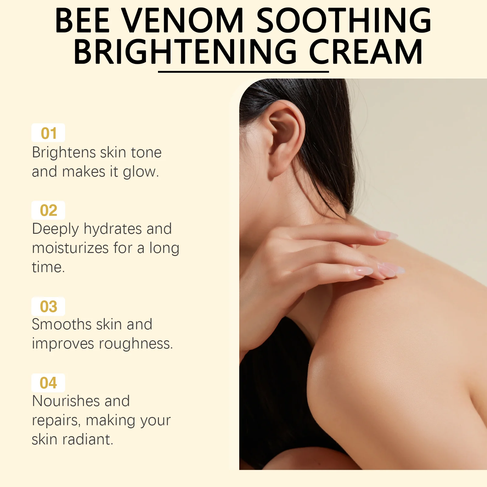 OceAura Bee Venom Soothing Brightening Cream, Hydrates, Smooths & Refines Skin, 100g 7 bee venom soothing brightening cream cih sac47caa desc 7