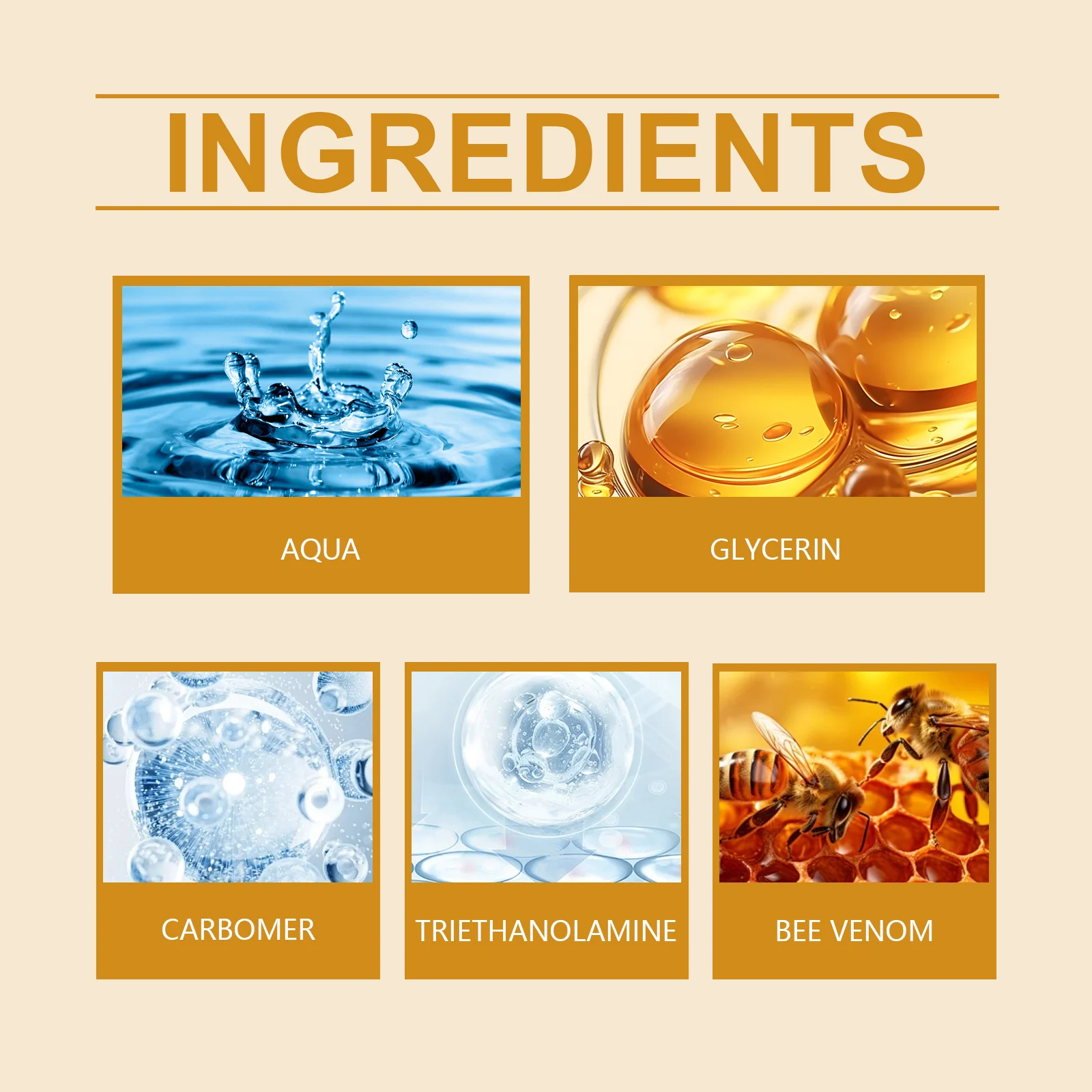 Bee Venom Wrinkle Serum 30ml Anti-Aging Facial Treatment with Hyaluronic Acid & Peptides for Firming and Deep Moisturizing 3 bee venom wrinkle serum 30ml cih c8yegppf desc 3