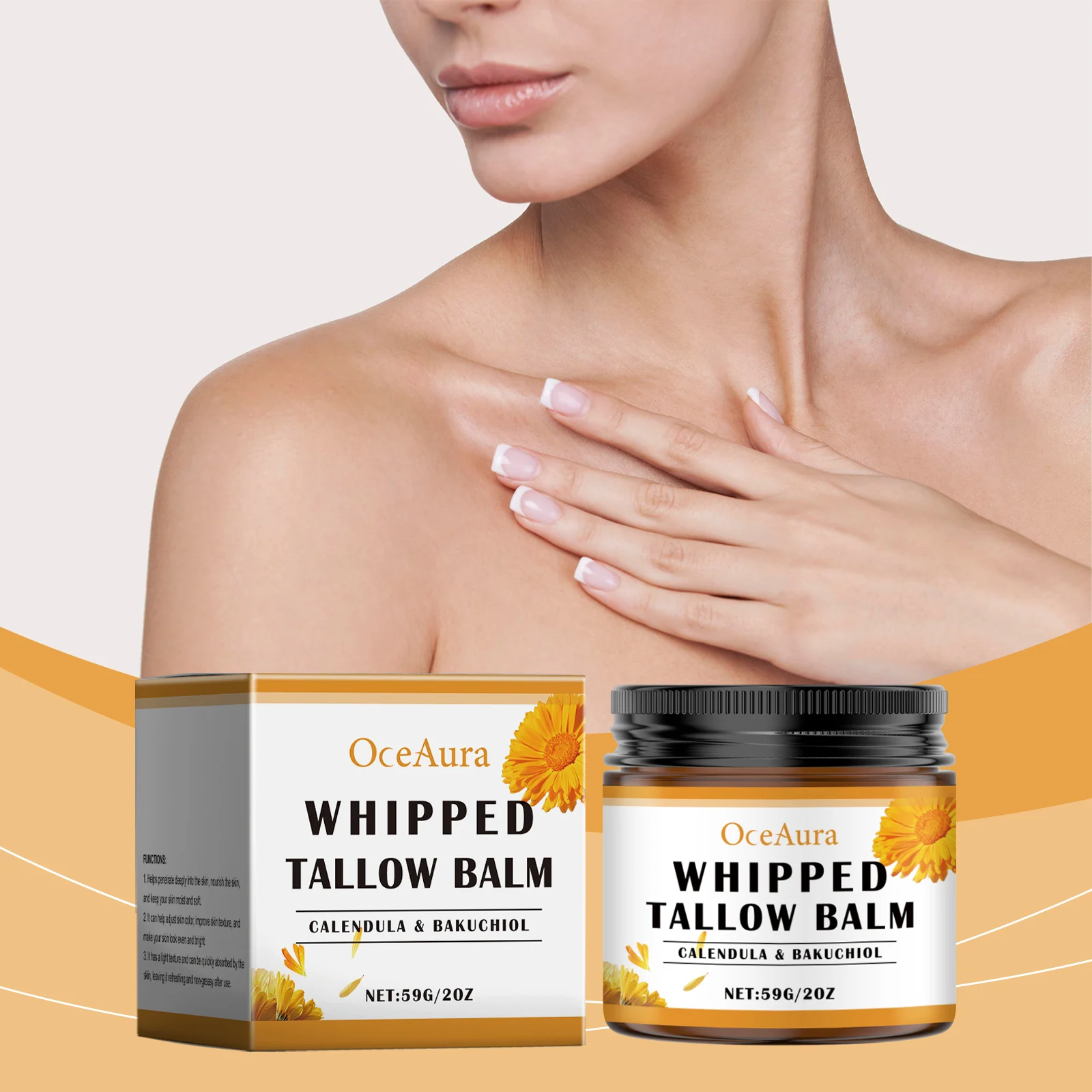 Beef Tallow Moisturizing Balm Deep Nourishment & Long-Lasting Hydration for All Skin Types 59g 2 beef tallow moisturizing balm 59g cih jdju24wu desc 2