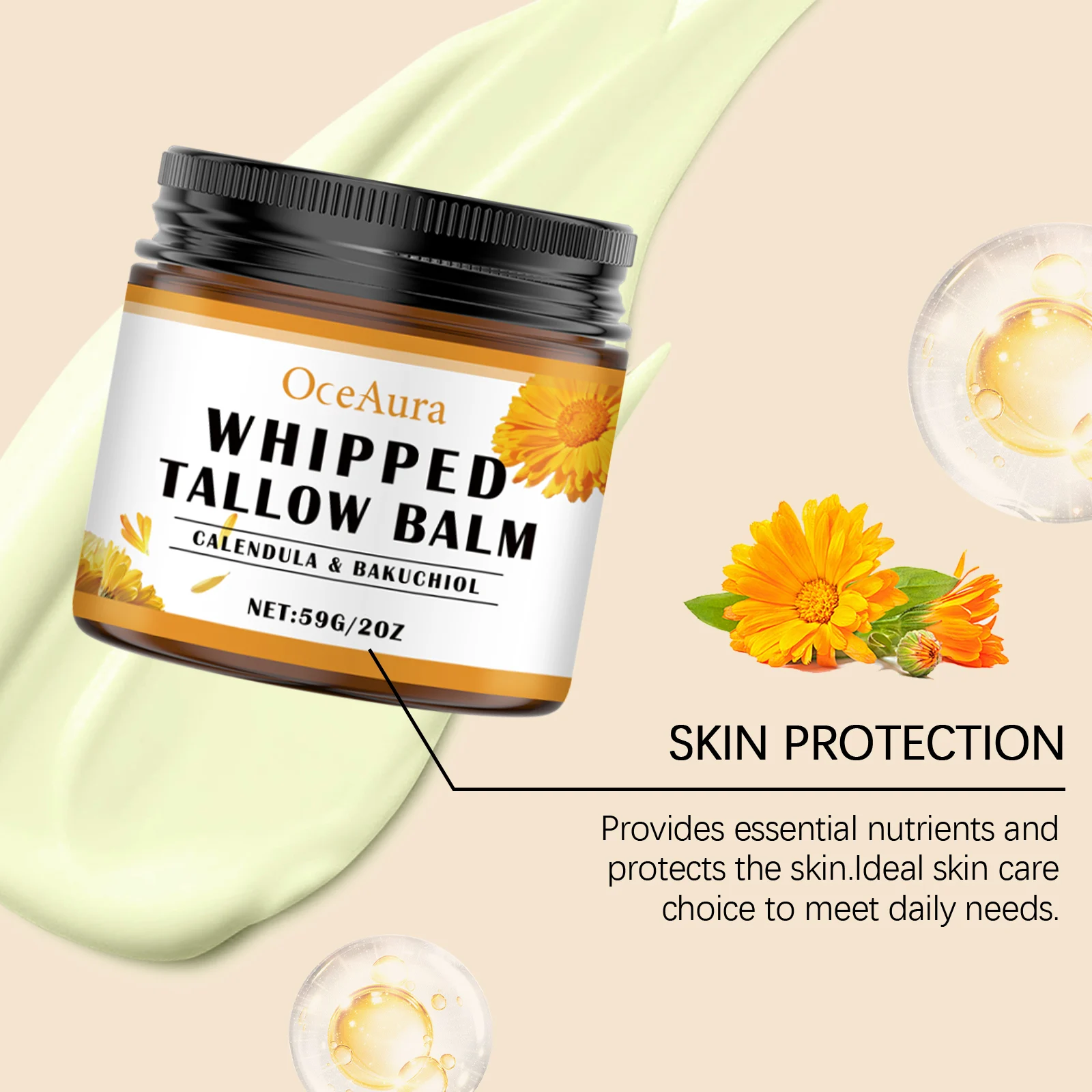Beef Tallow Moisturizing Balm Deep Nourishment & Long-Lasting Hydration for All Skin Types 59g 8 beef tallow moisturizing balm 59g cih jdju24wu desc 8