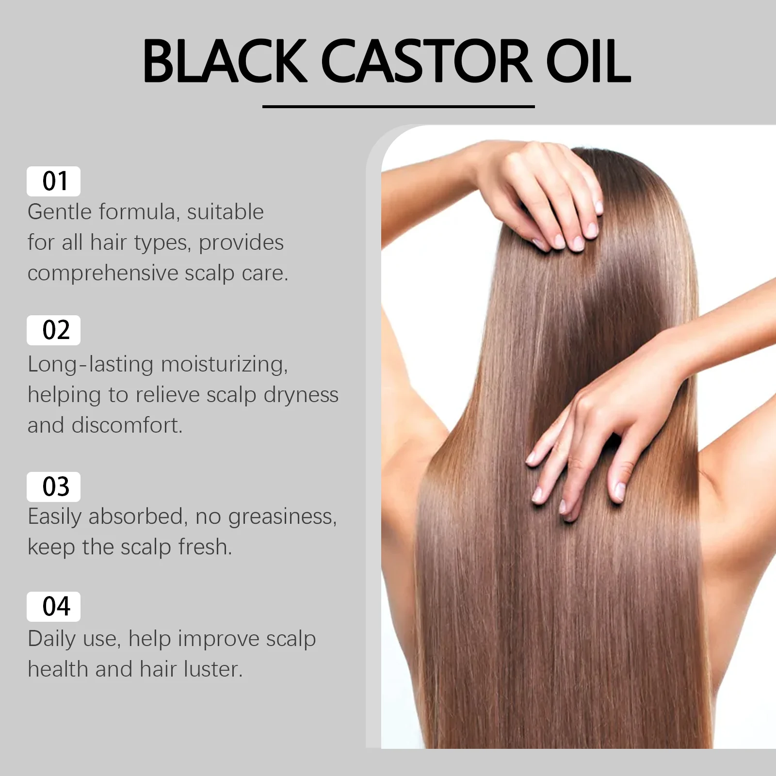 Black Castor Oil Hair Treatment Serum 60ml Nourish Scalp Strengthen Roots Reduce Hair Loss 10 black castor oil hair treatment serum 60ml der b7rcp6mt desc 10
