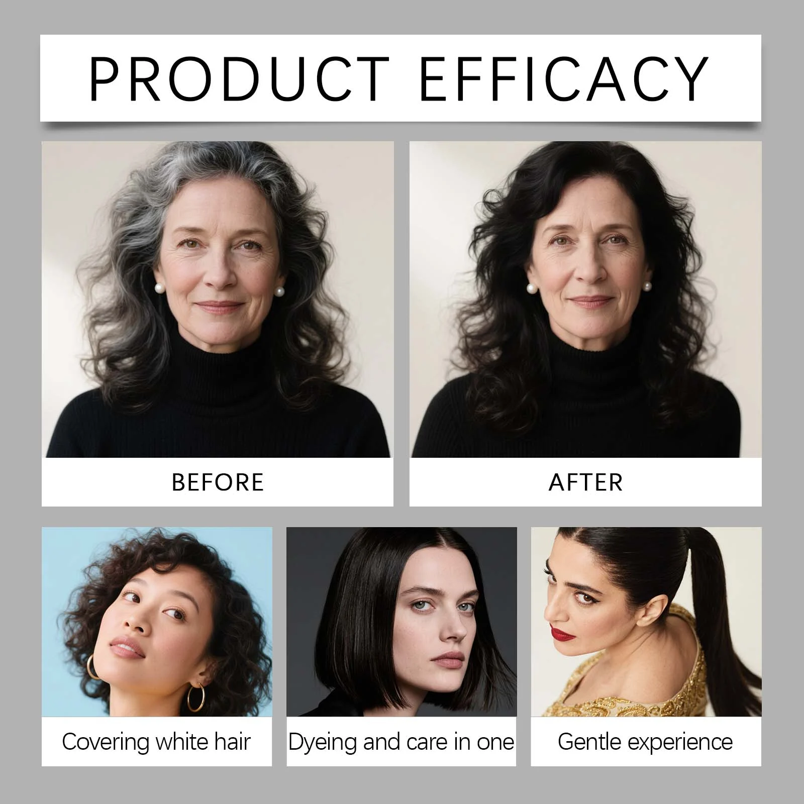 Black Hair Dye Shampoo 100ml for Gray Hair Coverage with Nourishing Formula 9 black hair dye shampoo 100ml der rjcb3xux desc 9