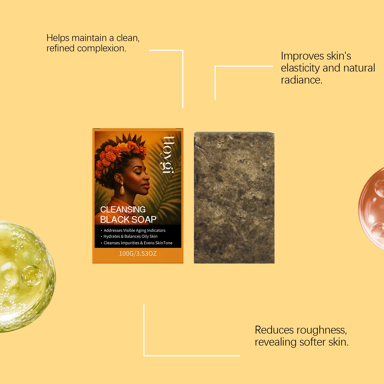 Black Soap Body Cleansing Bar Hydrates Balances Oily Skin Brightens Complexion 100g 7 black soap body cleansing bar hydrates balances oily skin brightens complexion 100g cih 2dsvdagu desc 7