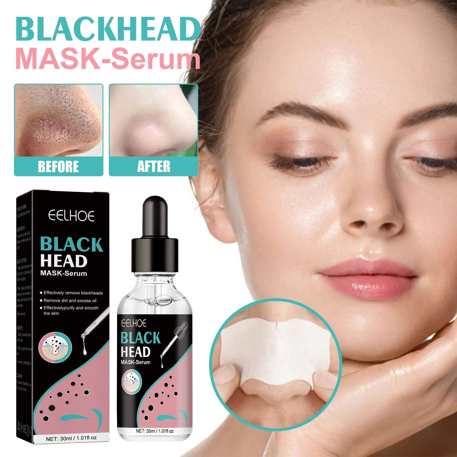 Blackhead Nose Mask Serum 30ml for Deep Pore Cleansing and Blackhead Removal 1 blackhead nose mask serum 30ml cih hcbjcp83 desc 1