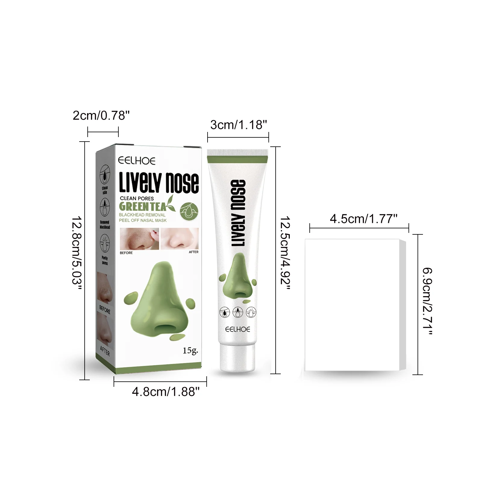 Blackhead Peel Off Nose Mask Deep Cleansing Pore Minimizer for Blackheads & Whiteheads 1 blackhead peel off nose mask 15g with 40pads cih bk8v3yx6 desc 1