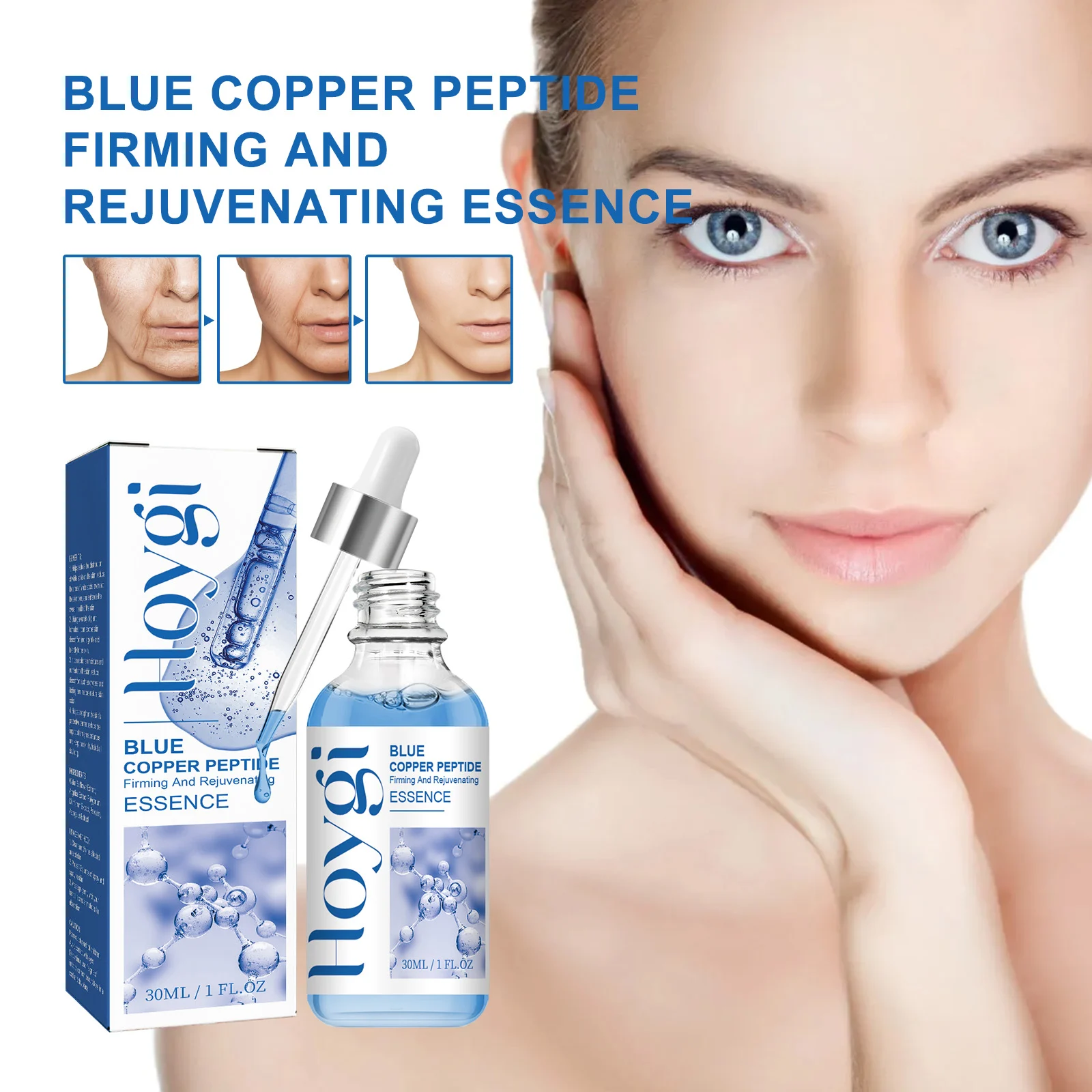 Blue Copper Peptide Firming Essence 30ml - Hydrating, Anti-Aging & Rejuvenating 1 blue copper peptide firming essence 30ml cih tqfa6w3w desc 1