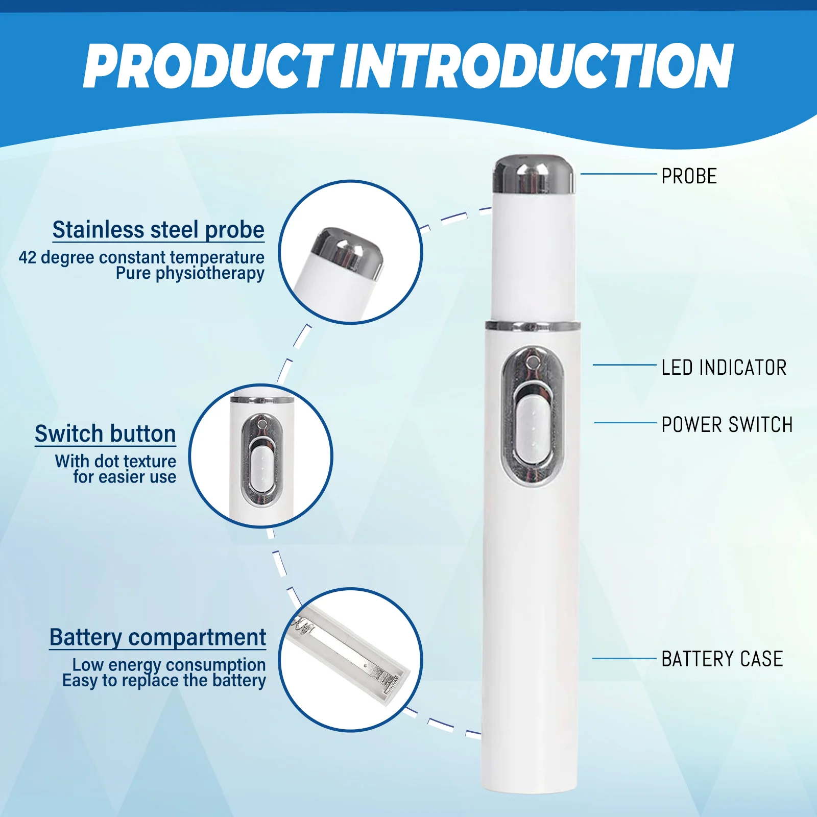 Blue Light Nail Fungus Treatment Pen Gentle Care Nail Restoration Anti-Fungal Device 6 blue light nail fungus treatment pen cih n8ky8drr desc 6