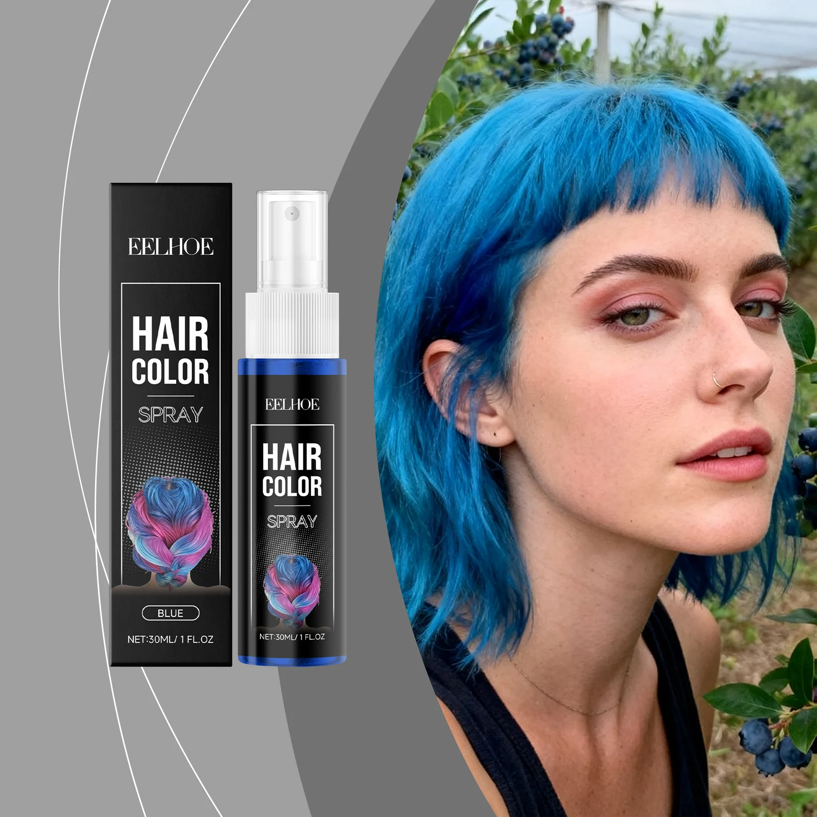 Blue Temporary Hair Color Spray 30ml for Instant Volume & Moisture 2 blue temporary hair color spray 30ml der 85dke7th desc 2