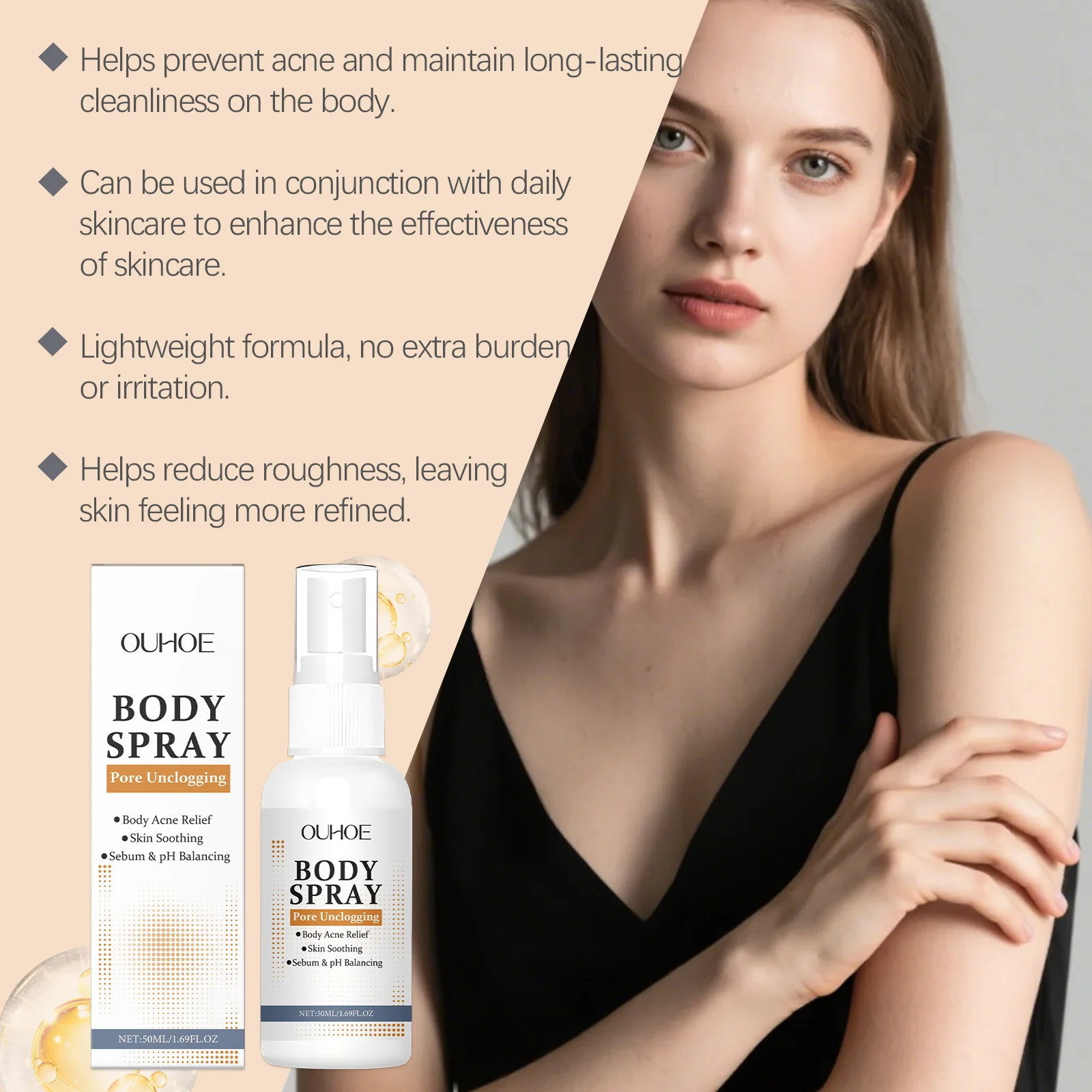 Body Care Spray for Acne Prone Skin, Pore Unclogging & Sebum Balancing Spray 50ml 6 body care spray acne prone skin pore unclogging sebum balancing 50ml der 6cx9qxrw desc 6
