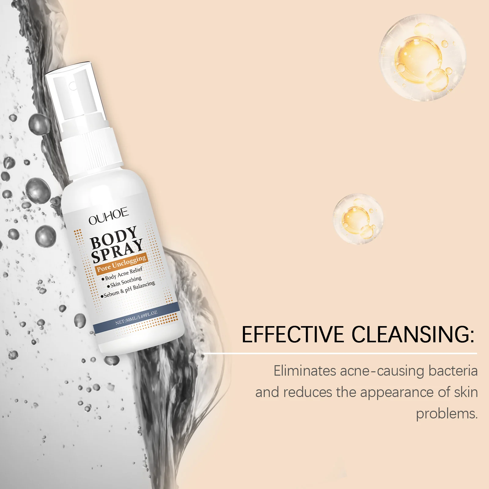 Body Care Spray for Acne Prone Skin, Pore Unclogging & Sebum Balancing Spray 50ml 7 body care spray acne prone skin pore unclogging sebum balancing 50ml der 6cx9qxrw desc 7