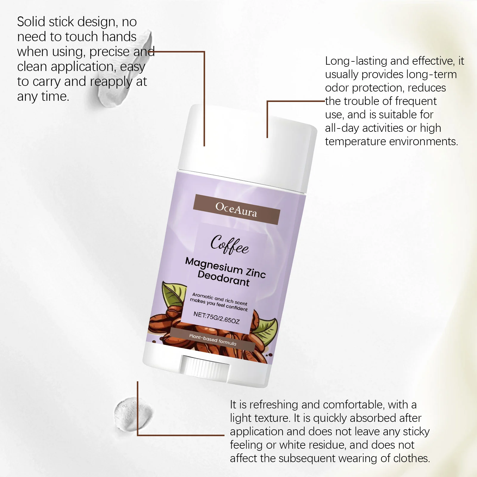 Body Deodorant Stick Gentle Odor Neutralizer Portable Fresh Long-Lasting Non-Sticky 75g 6 body deodorant stick gentle odor neutralizer portable der cf5uyytw desc 6