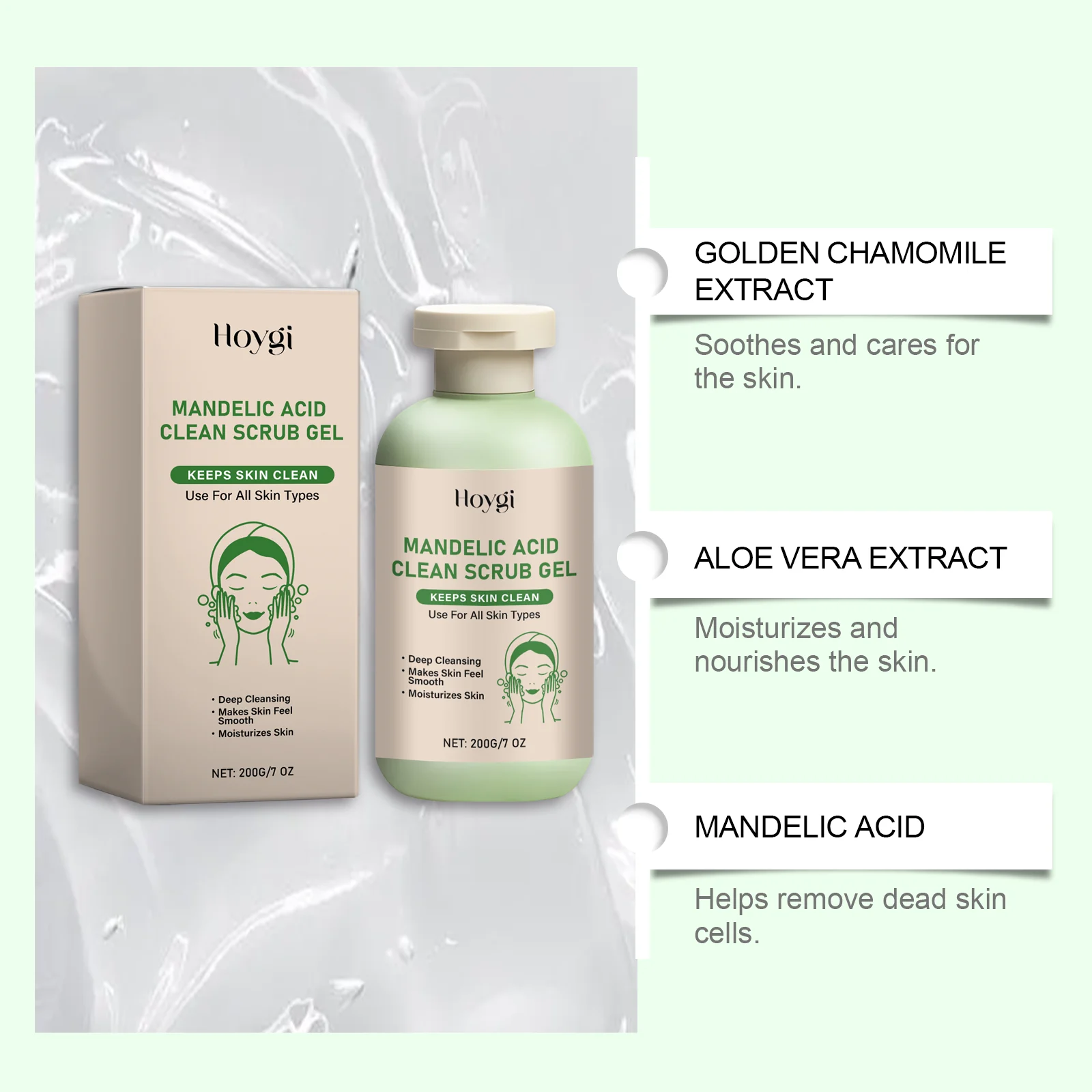 Body Exfoliating Gel Deep Cleansing Hydrating Gentle Scrub Removes Dead Skin Cleans Pores 6 body exfoliating gel deep cleansing hydrating 200g cih kp2h2zpz desc 6