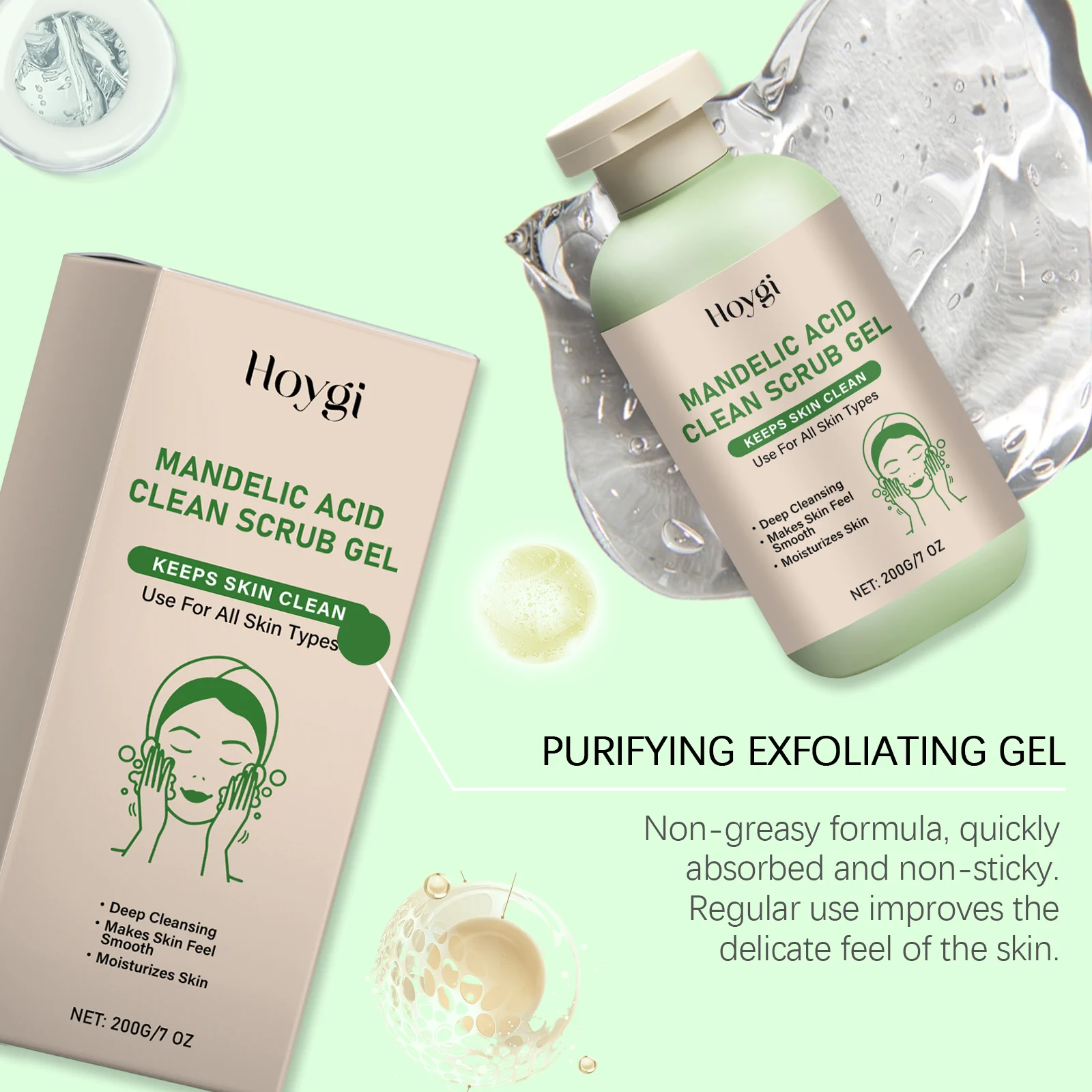 Body Exfoliating Gel Deep Cleansing Hydrating Gentle Scrub Removes Dead Skin Cleans Pores 7 body exfoliating gel deep cleansing hydrating 200g cih kp2h2zpz desc 7