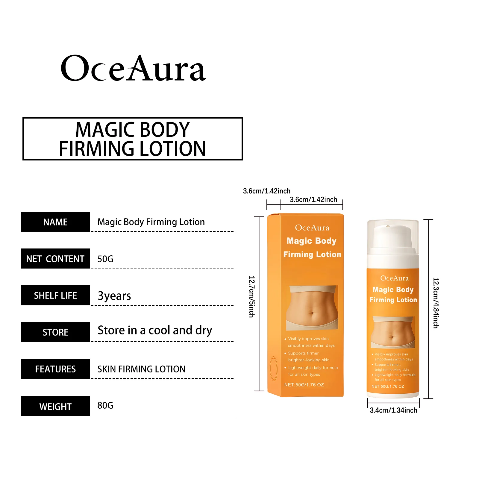 OceAura Magic Body Firming Lotion - Hydrating & Moisturizing Skin Firming Cream 1 body firming lotion moisturizer der erdkse3q desc 1