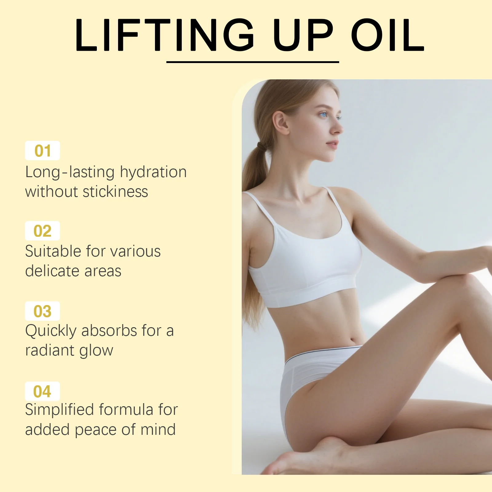 Body Firming Oil 100ml for Neck & Chest, Moisturizing & Non-Sticky with Hydrolyzed Collagen 10 body firming oil 100ml hydrating hydrolyzed collagen der 8dbrzrbb desc 10