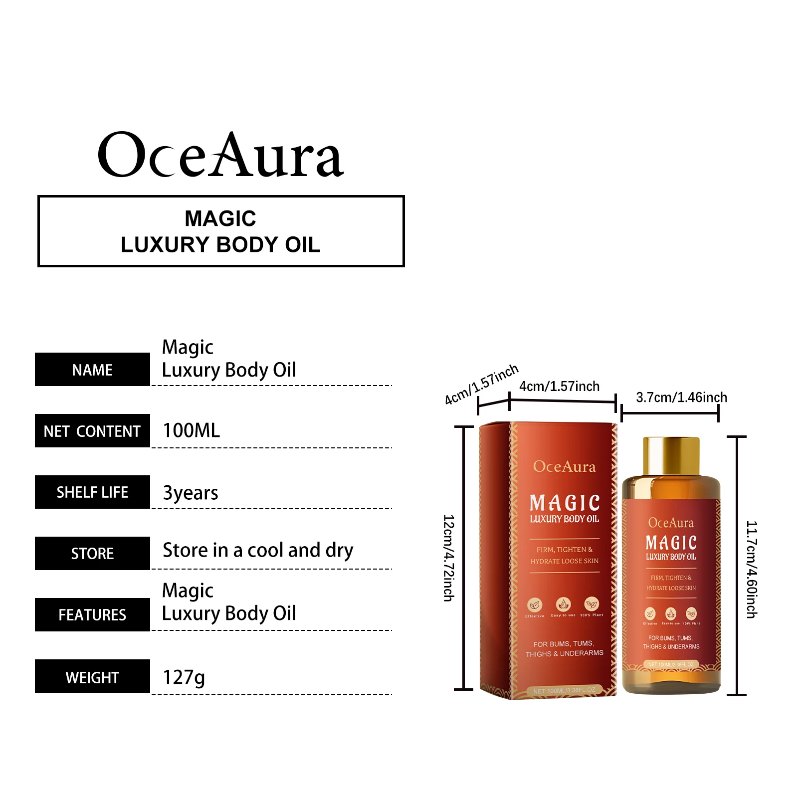 Body Firming Oil 100ml for Tightening, Hydration & Skin Renewal 1 body firming oil 100ml tightening hydration skin renewal cih g8b3mbvn desc 1