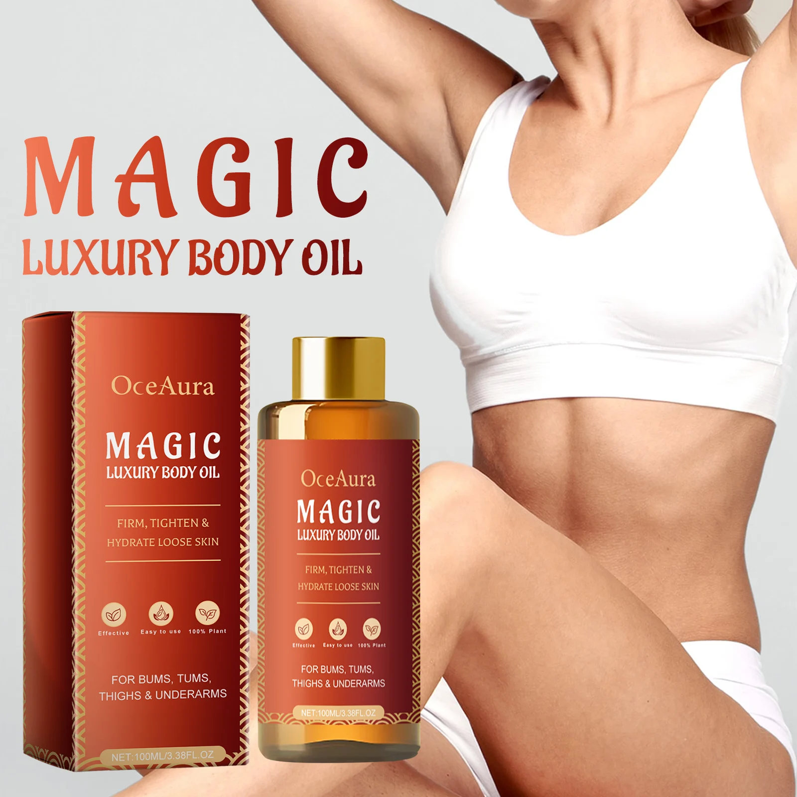 Body Firming Oil 100ml for Tightening, Hydration & Skin Renewal 2 body firming oil 100ml tightening hydration skin renewal cih g8b3mbvn desc 2