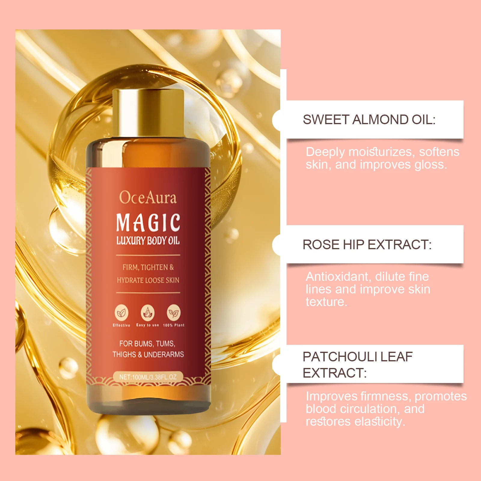Body Firming Oil 100ml for Tightening, Hydration & Skin Renewal 5 body firming oil 100ml tightening hydration skin renewal cih g8b3mbvn desc 5