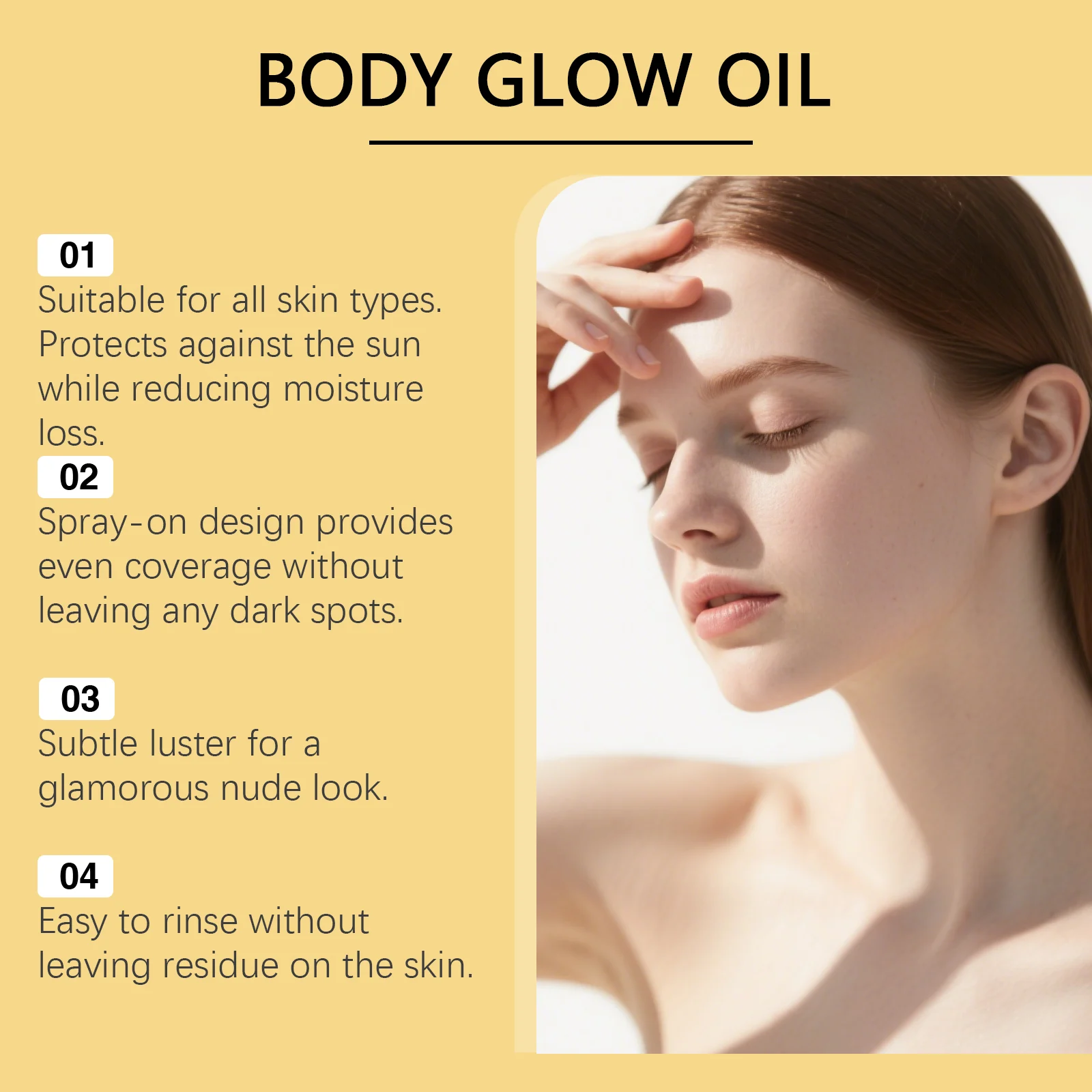 Body Glow Protection Oil - Hydrating, UV Shield Body Oil for Shiny and Smooth Skin 10 body glow protection oil 100ml cih 6gywma26 desc 10