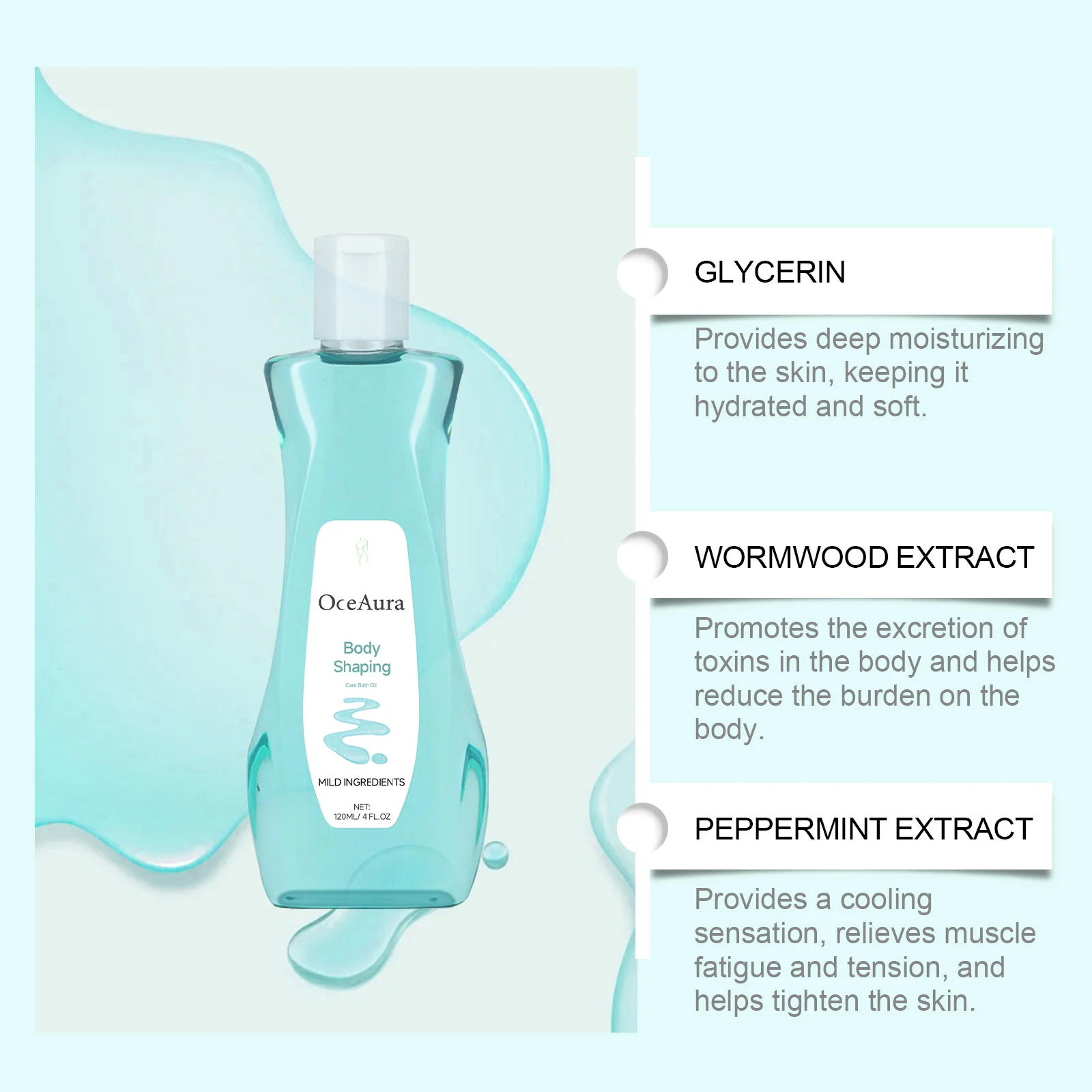 OceAura Shaping Care Bath Oil for Body Moisturizing, Firming & Slimming Massage 5 body shaping bath oil cih mu37psz8 desc 5