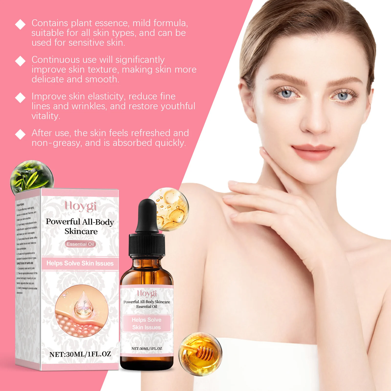 Body Skincare Oil 30ml Deep Moisturizing Anti-Aging Essential Oil for All Skin Types 5 body skincare oil 30ml moisturizing anti aging cih ybze9ht4 desc 5