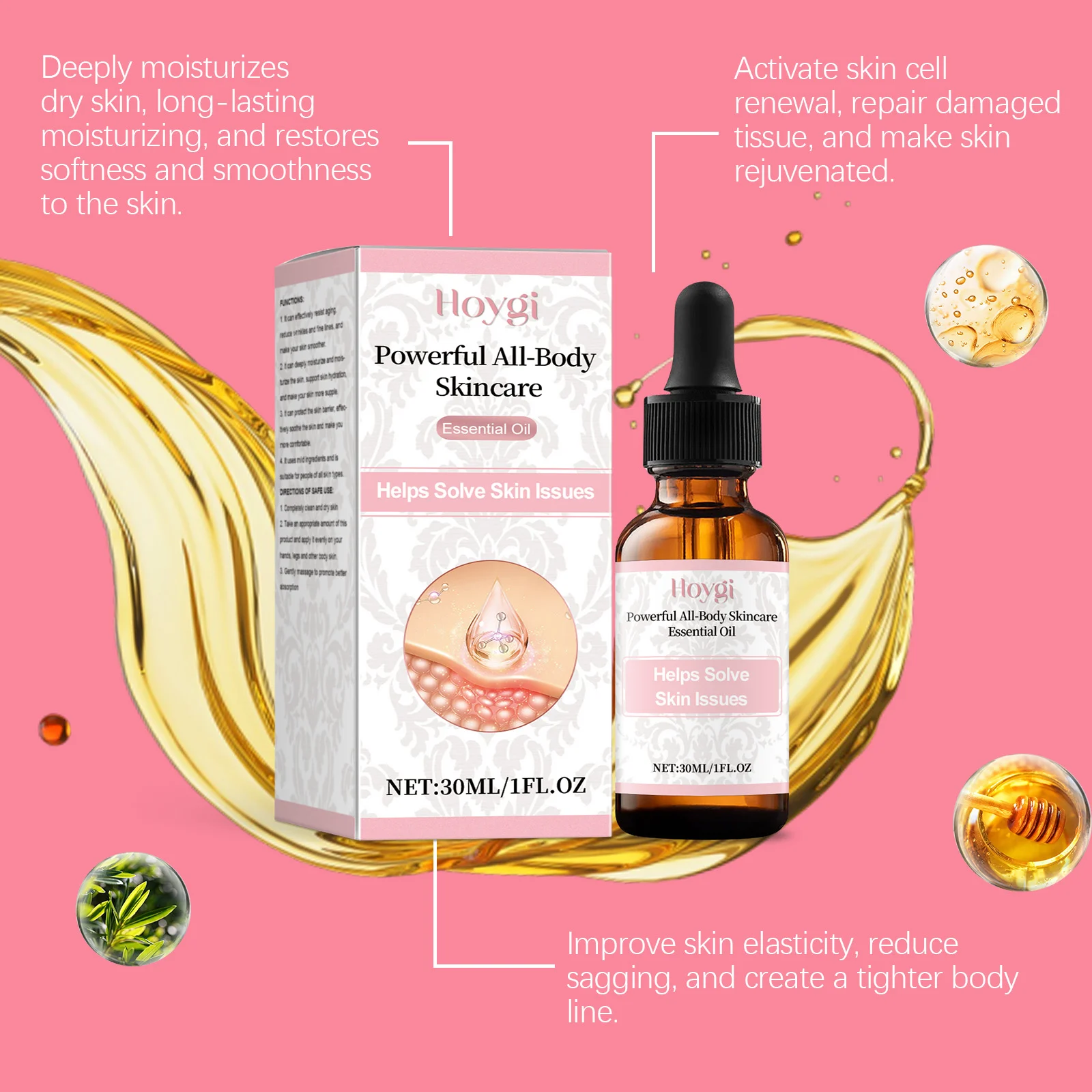Body Skincare Oil 30ml Deep Moisturizing Anti-Aging Essential Oil for All Skin Types 8 body skincare oil 30ml moisturizing anti aging cih ybze9ht4 desc 8