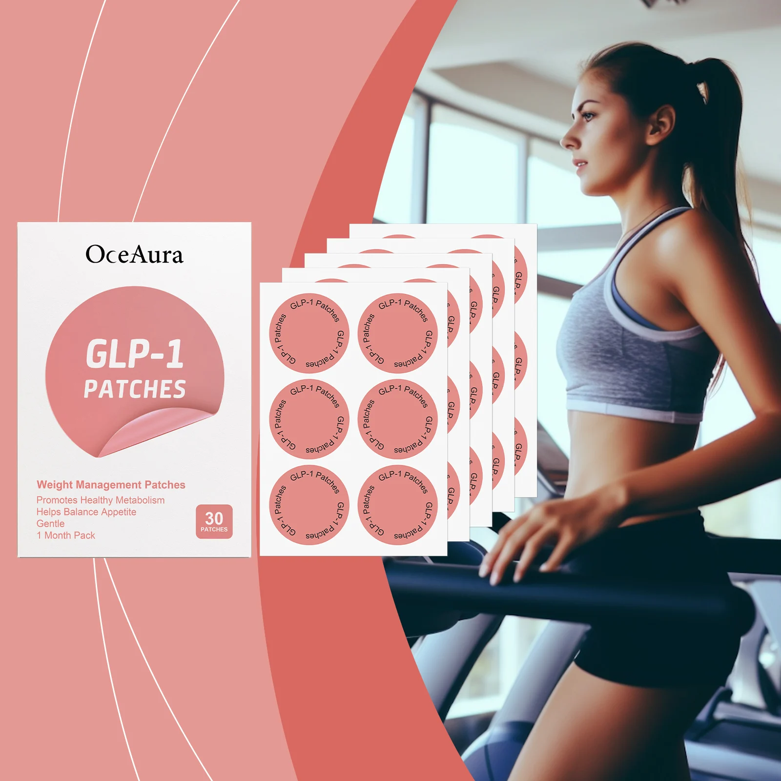 OceAura Body Slimming Patches – GLP-1 Weight Management Patches for Healthy Metabolism & Appetite Balance 2 body slimming weight management patches cih k8jjnqjn desc 2