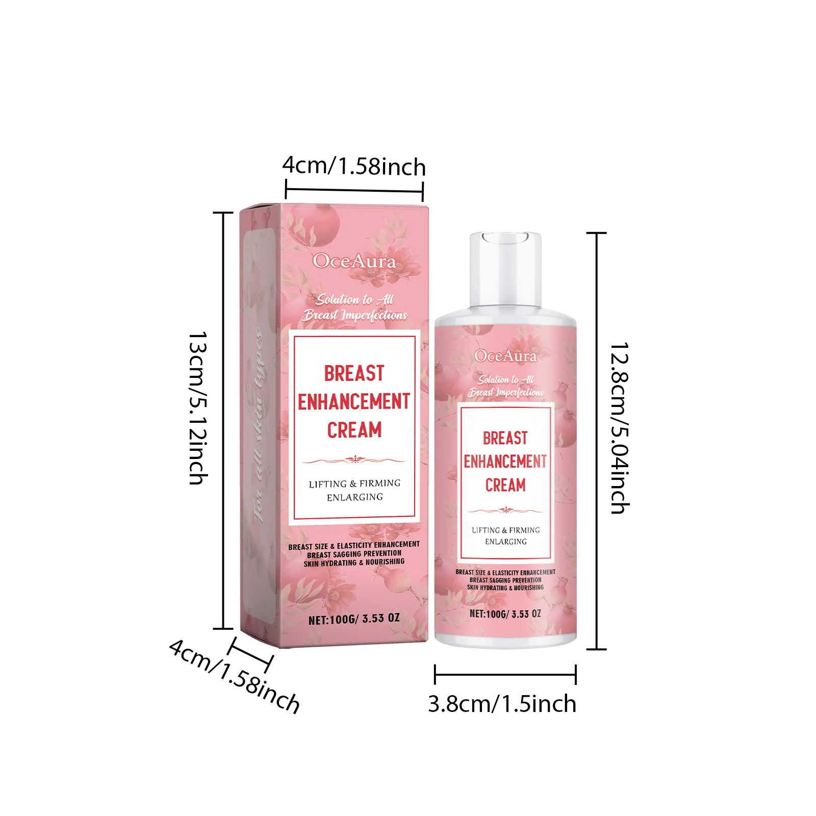 OceAura Breast Enhancement Cream for Lifting, Firming & Nourishing 1 breast enhancement cream cih t7jwg65q desc 1