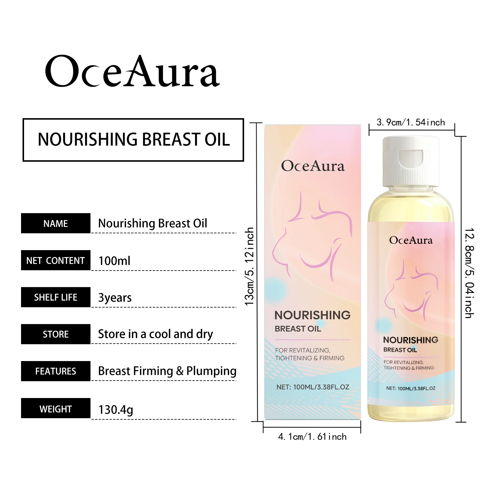 OceAura Nourishing Breast Oil for Tightening, Firming & Moisturizing 1 breast firming oil der 99ua6er2 desc 1