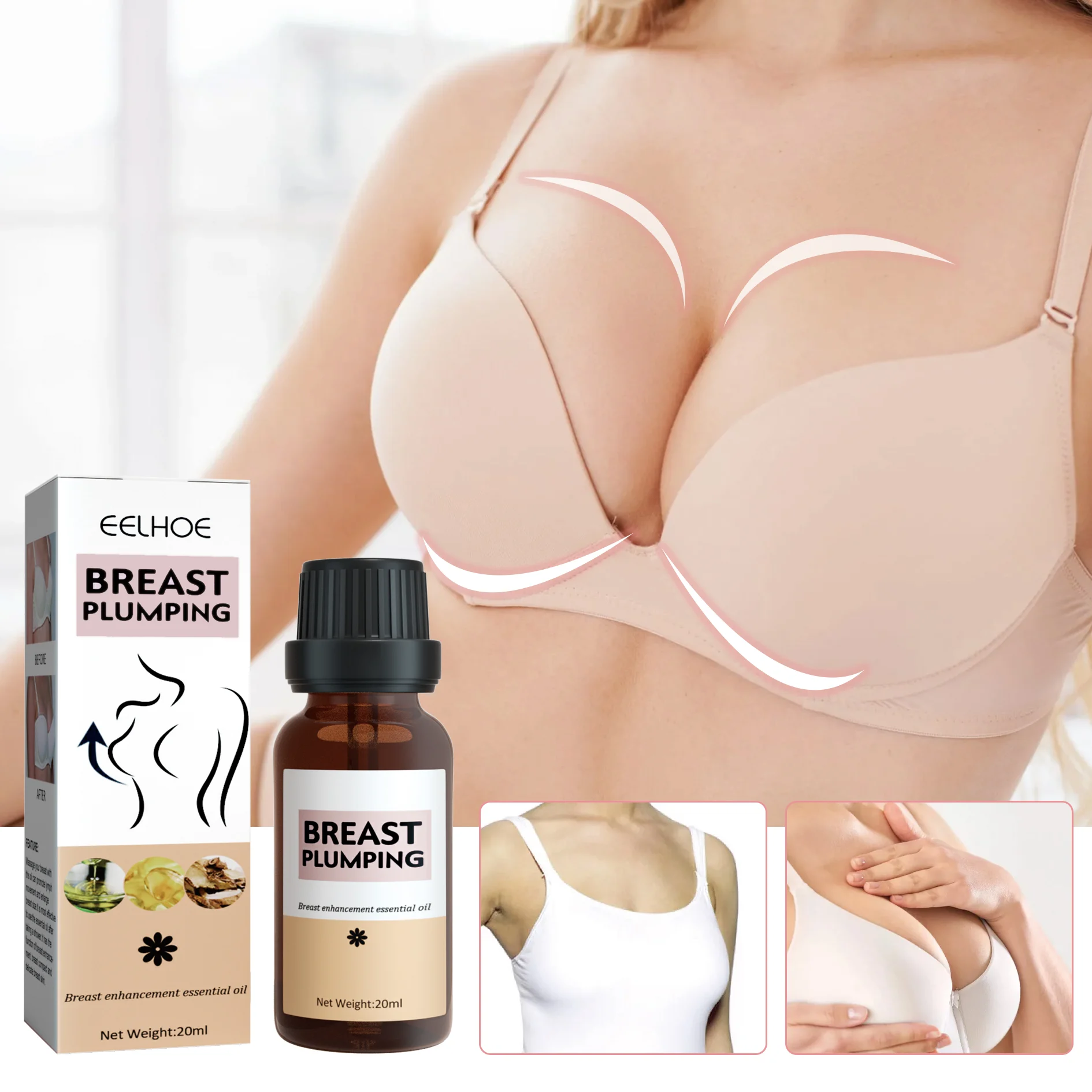 Breast Massage Oil for Firming and Plumping, 20ml 2 breast massage oil firming plumping 20ml cih dv7an73d desc 2