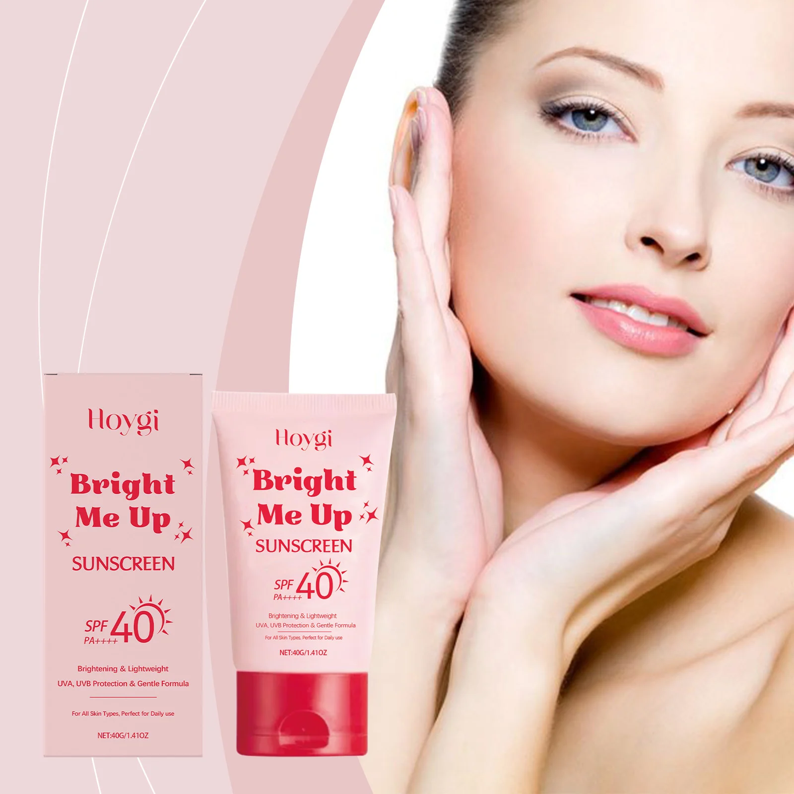 Brightening Sunscreen SPF PA++++ 40g Lightweight Daily Face & Body Moisturizer with Niacinamide 2 brightening sunscreen spf pa plus plus plus plus 40g lightweight daily face body moisturizer der gruazkxw desc 2