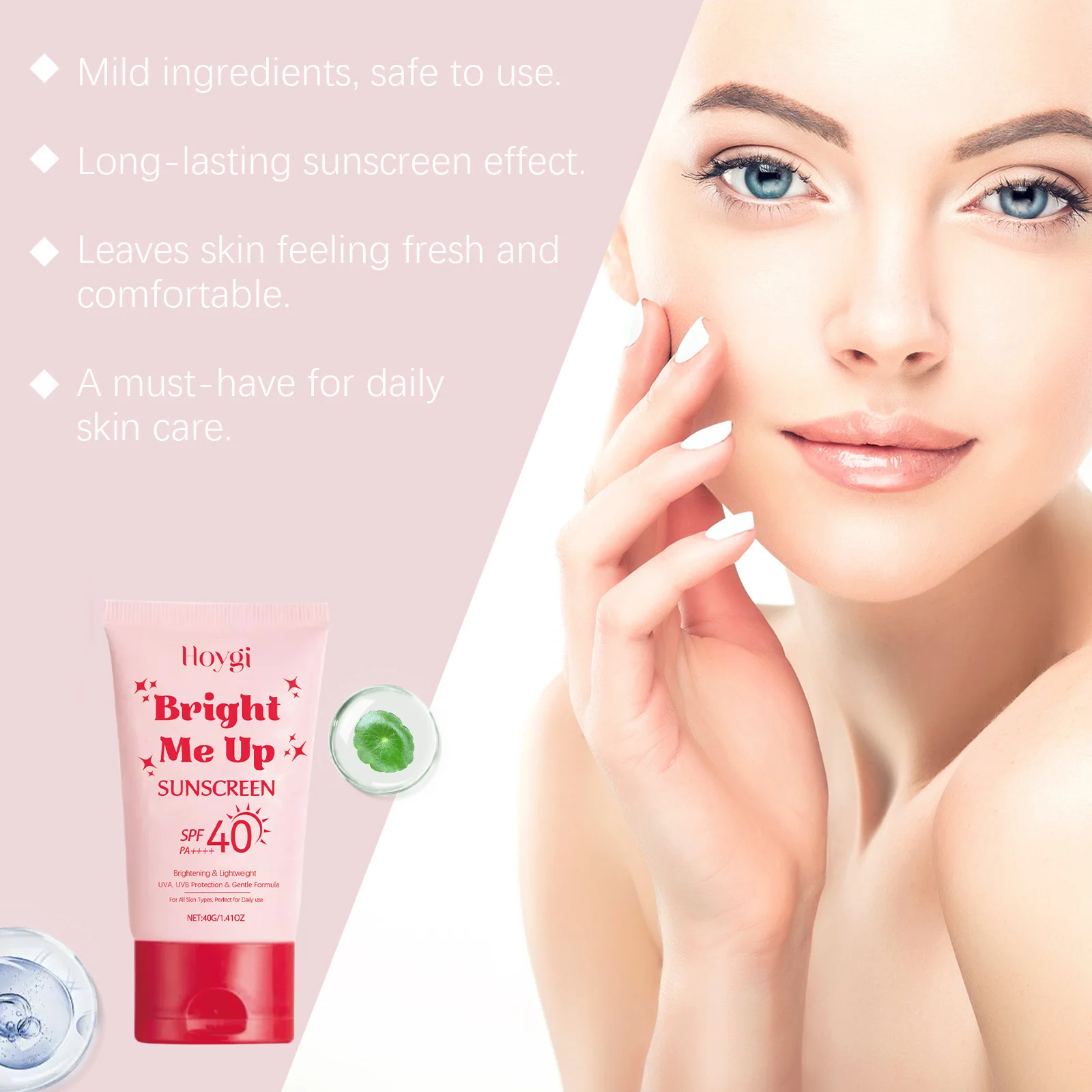 Brightening Sunscreen SPF PA++++ 40g Lightweight Daily Face & Body Moisturizer with Niacinamide 8 brightening sunscreen spf pa plus plus plus plus 40g lightweight daily face body moisturizer der gruazkxw desc 8