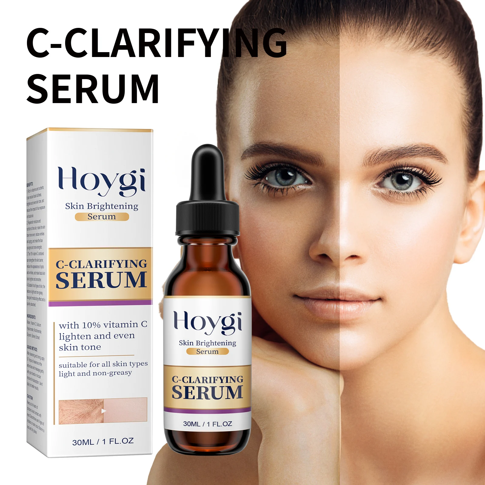Hoygi Brightening Serum with 10% Vitamin C, Niacinamide - Lighten & Even Skin Tone 2 brightening vitamin c serum cih uedut5e3 desc 2