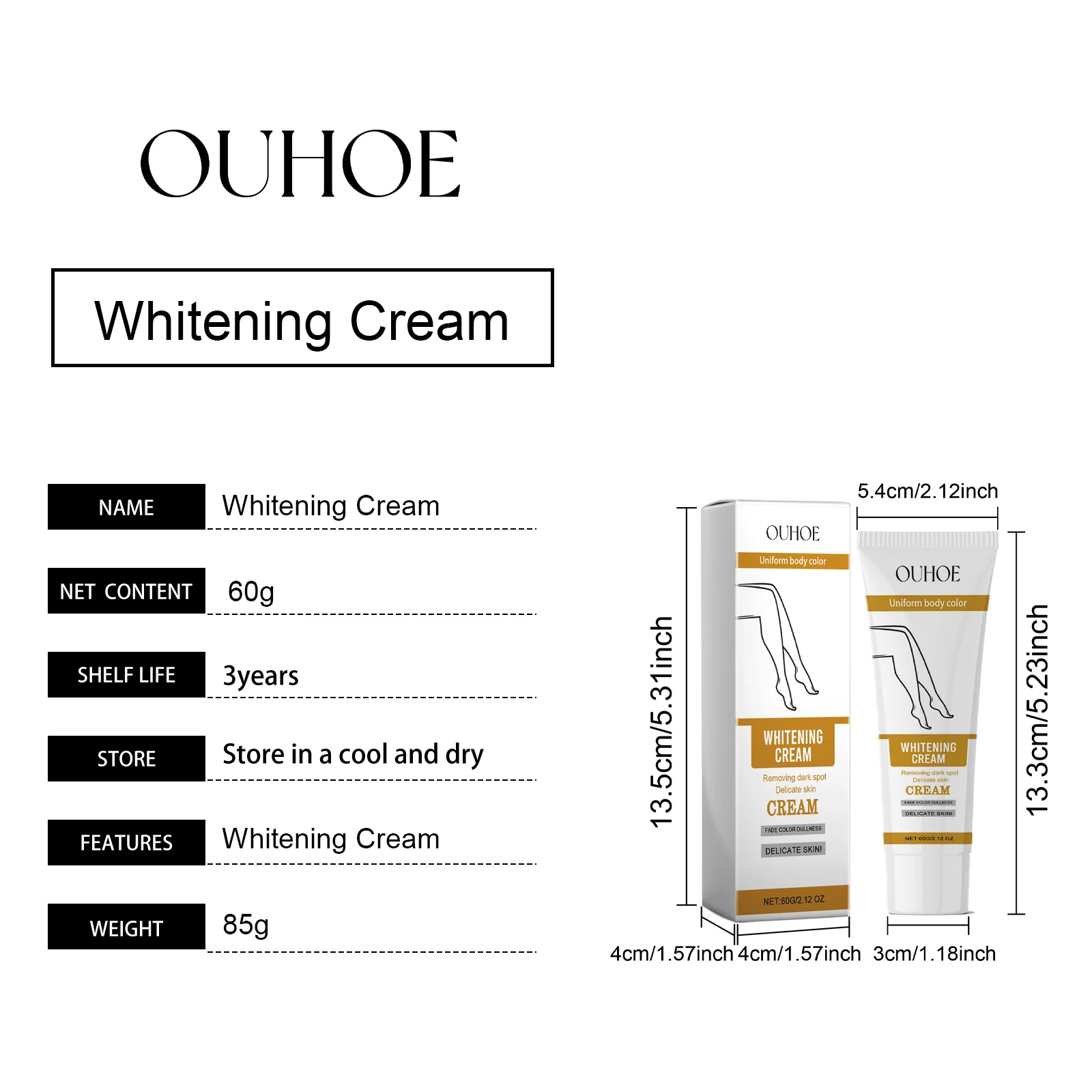 OUHOE Brightening Cream with Niacinamide & Coconut Oil, Whitening, Hydrating, Anti-Aging 1 brightening whitening face cream cih gputy4mu desc 1