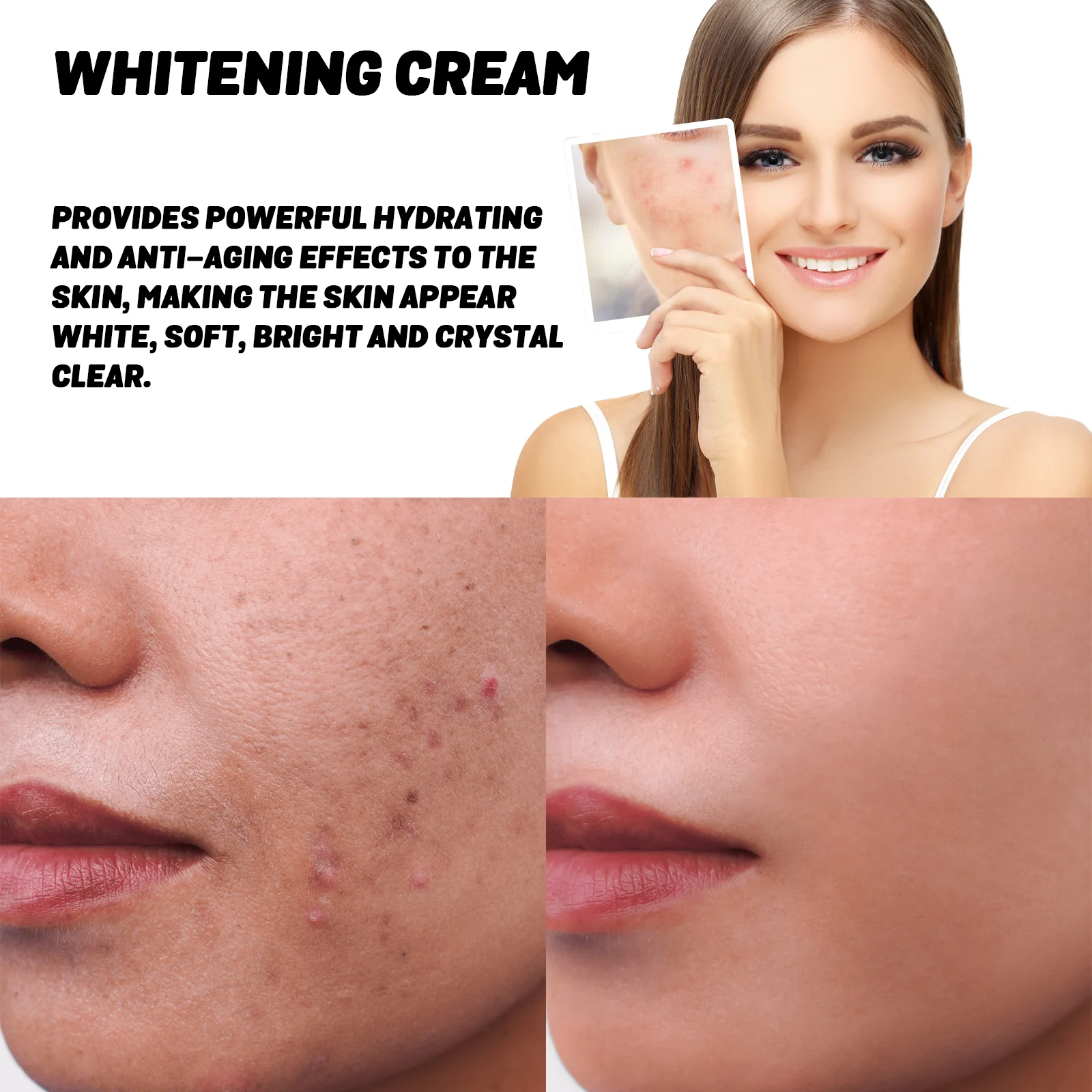 OUHOE Brightening Cream with Niacinamide & Coconut Oil, Whitening, Hydrating, Anti-Aging 6 brightening whitening face cream cih gputy4mu desc 6