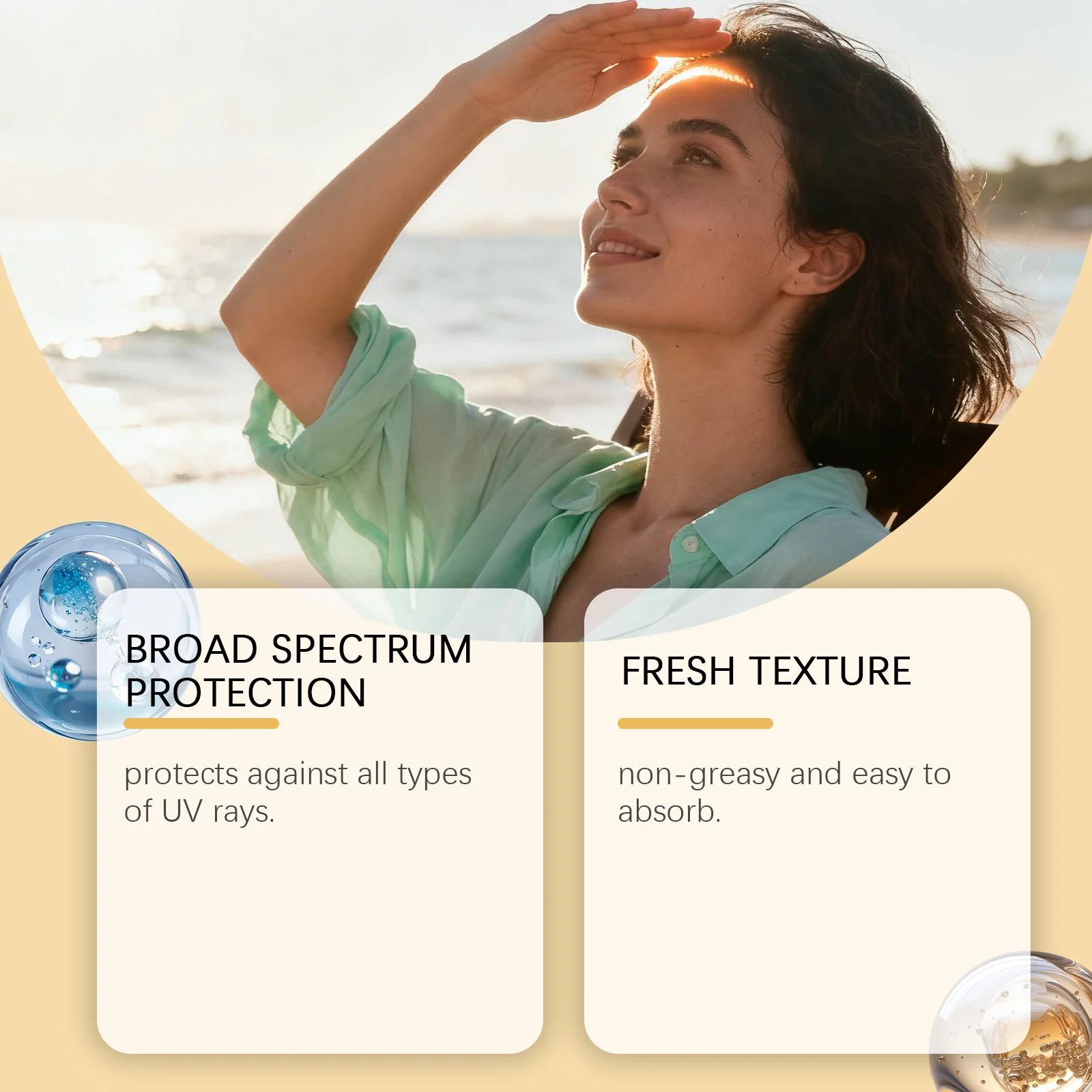 Hoygi Broad Spectrum SPF Sunscreen, Waterproof Moisturizing Butter Cream, Lightweight & Non-Greasy 5 broad spectrum sunscreen butter cream der pvestxuj desc 5