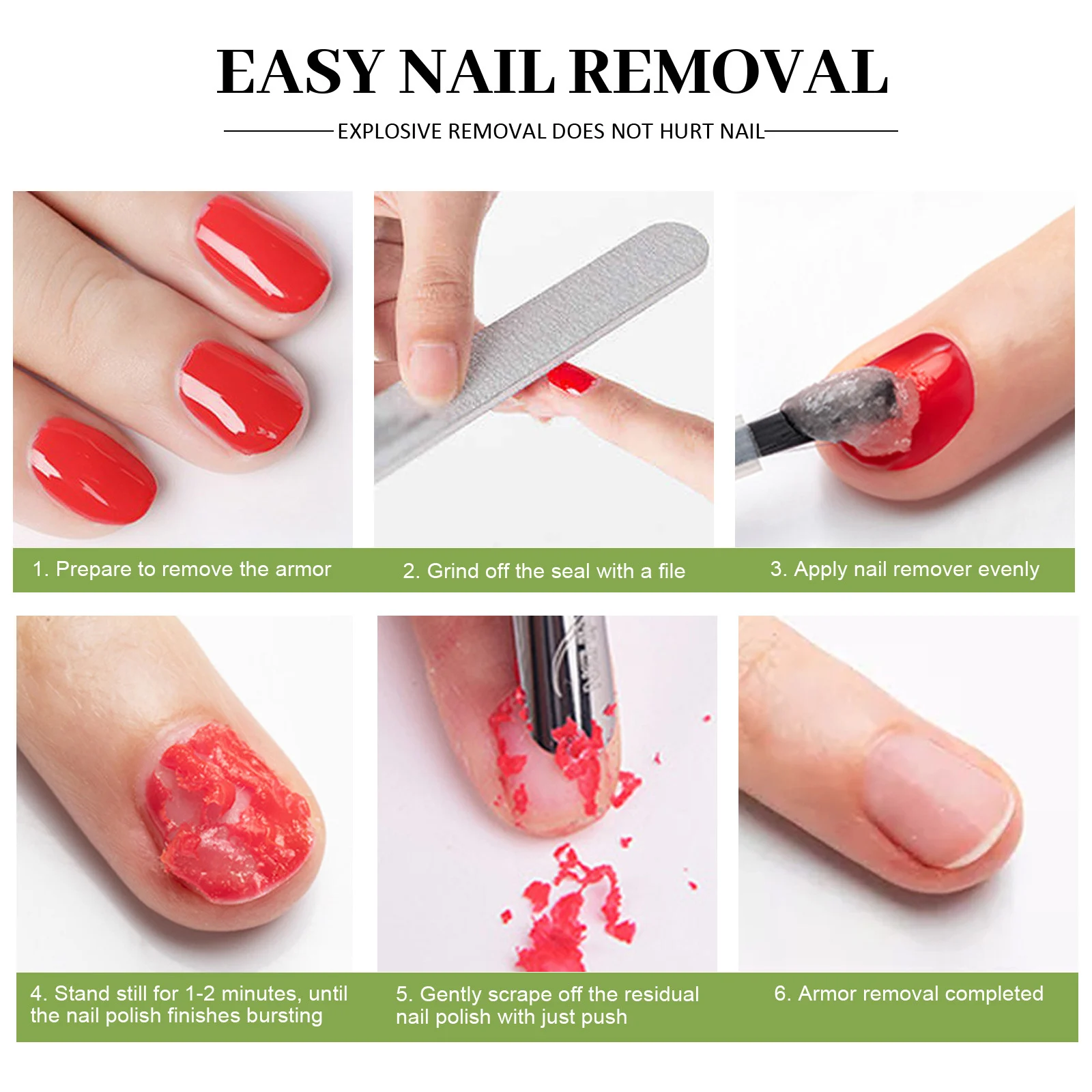 Burst Nail Polish Remover 15ml Fast Soak-Off Gel Nail Remover for Salon & Home Use 3 burst nail polish remover 15ml fast soak off gel remover cih gw788xxx desc 3
