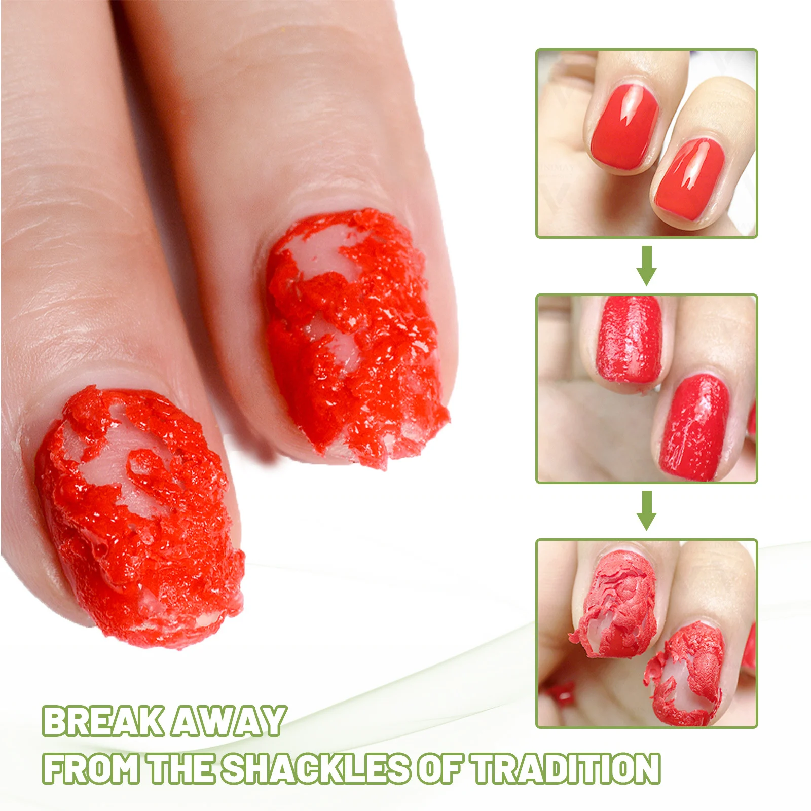 Burst Nail Polish Remover 15ml Fast Soak-Off Gel Nail Remover for Salon & Home Use 6 burst nail polish remover 15ml fast soak off gel remover cih gw788xxx desc 6