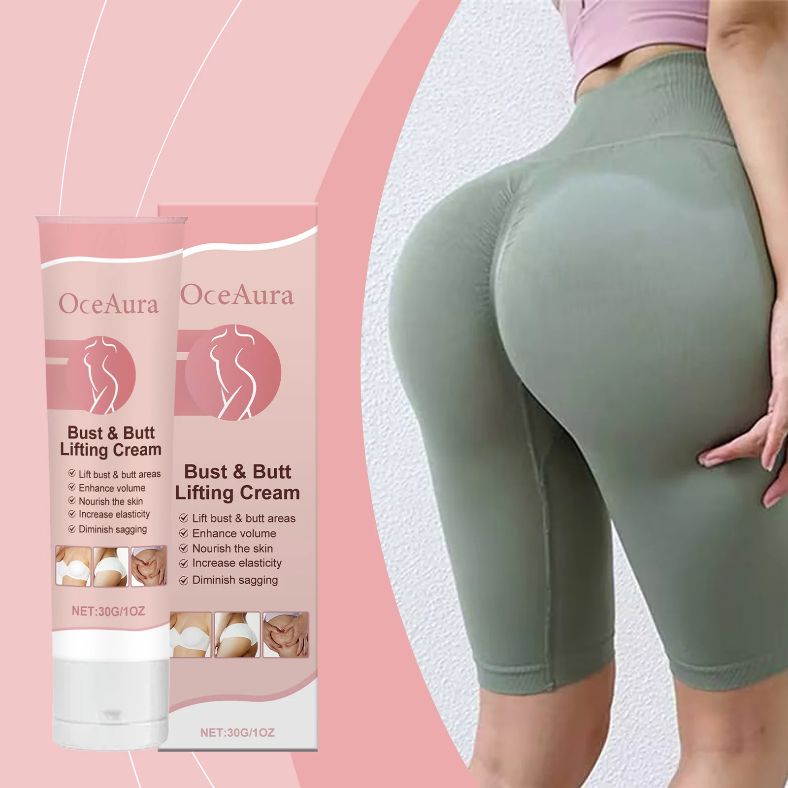 Bust and Butt Lifting Cream 30g for Firming, Shaping and Nourishing Skin 2 bust butt lifting firming cream 30g cih gdcb7asm desc 2