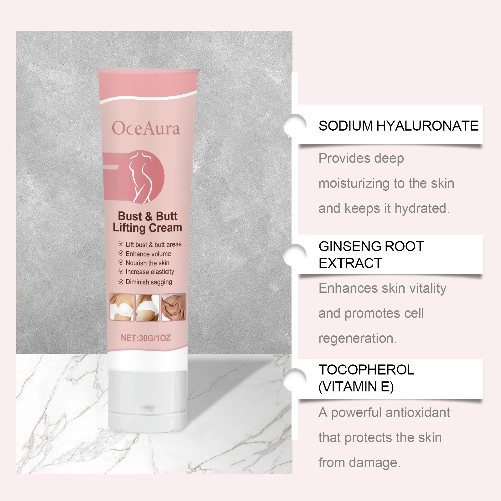 Bust and Butt Lifting Cream 30g for Firming, Shaping and Nourishing Skin 5 bust butt lifting firming cream 30g cih gdcb7asm desc 5
