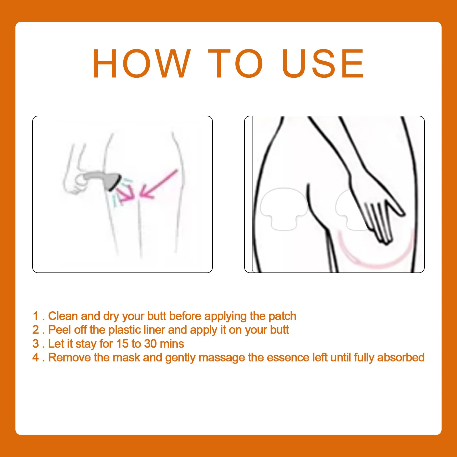 Buttock Lift Patch for Firming and Plumping Skin, 2pcs 2 buttock lift patch firming plumping skin cih wmhpza3q desc 3