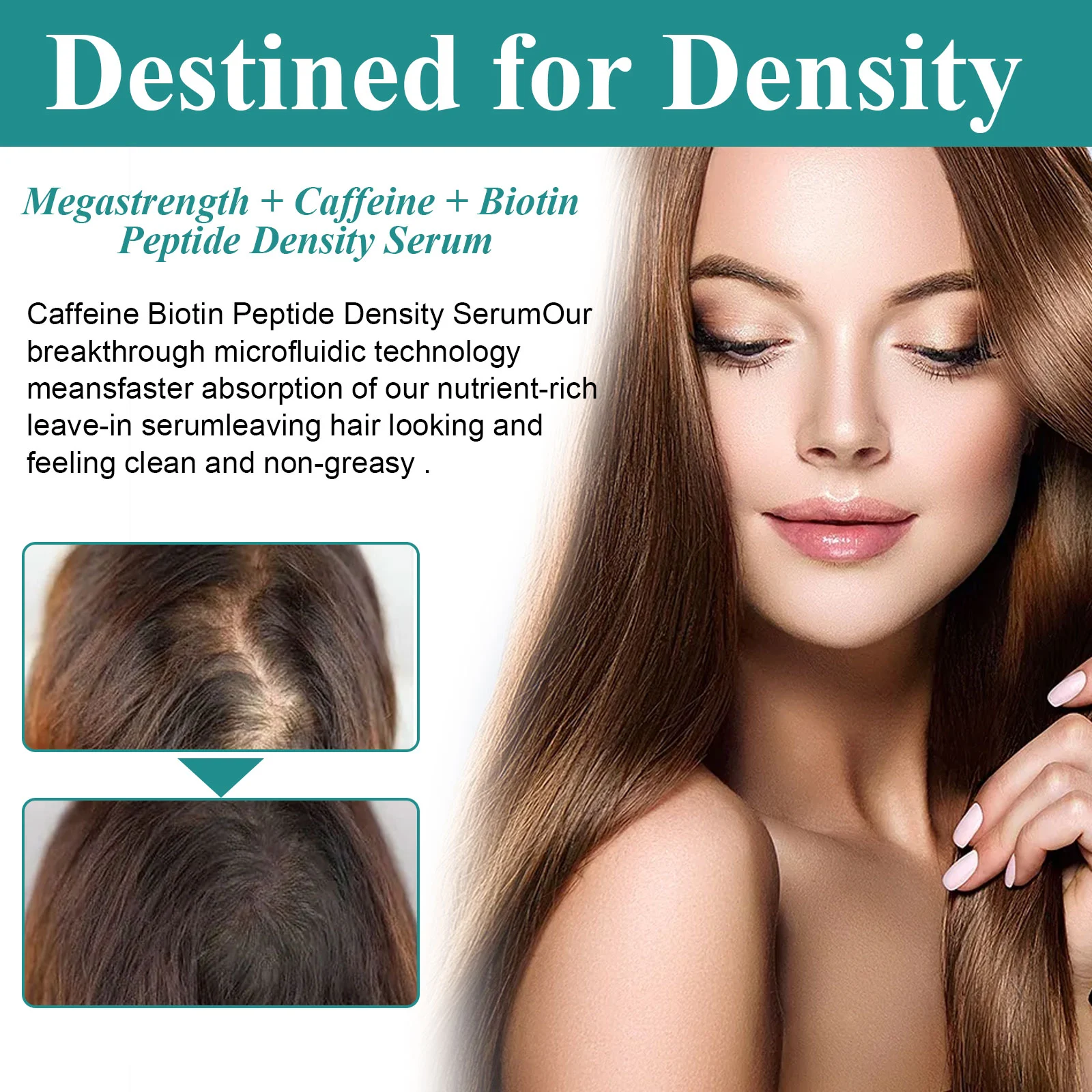 Hair Growth Serum Caffeine + Biotin Peptide Density Serum for Thinning Hair 45ml 6 caffeine biotin peptide hair growth serum 45ml cih hf5esz2z desc 6