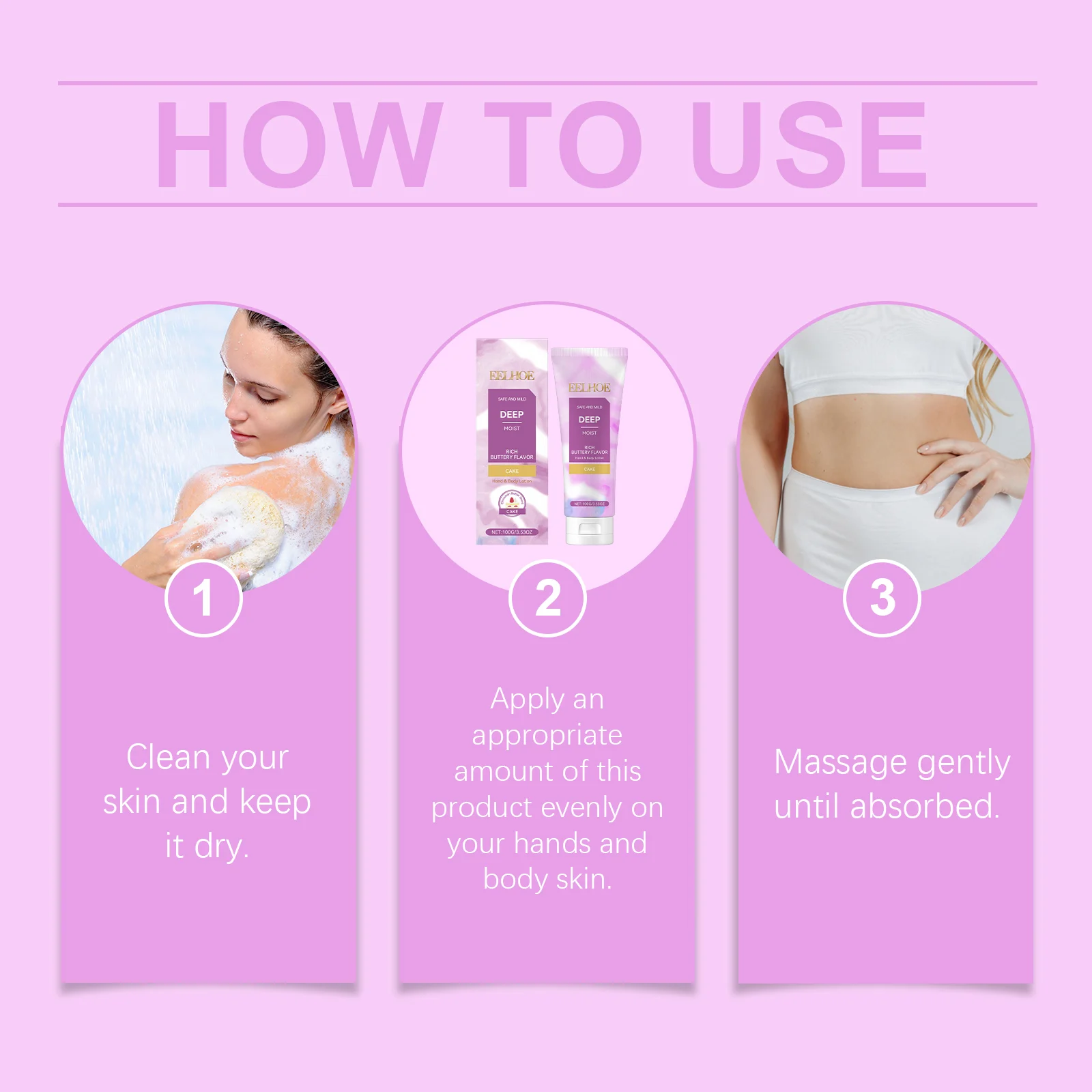 Cake Body Lotion 100g Deep Moisturizing Hand & Body Cream for Dry Skin, Non-Greasy Formula 4 cake body lotion 100g deep moisturizing hand body cream cih qqaz6cyb desc 4
