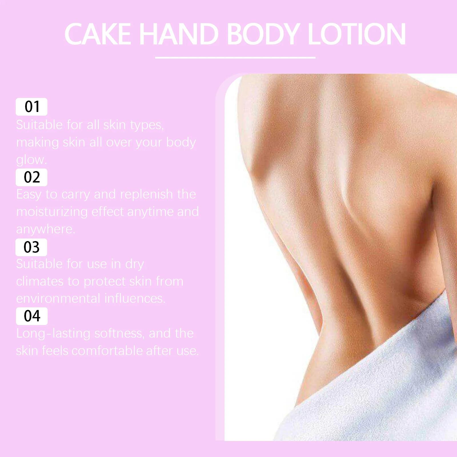 Cake Body Lotion 100g Deep Moisturizing Hand & Body Cream for Dry Skin, Non-Greasy Formula 5 cake body lotion 100g deep moisturizing hand body cream cih qqaz6cyb desc 5