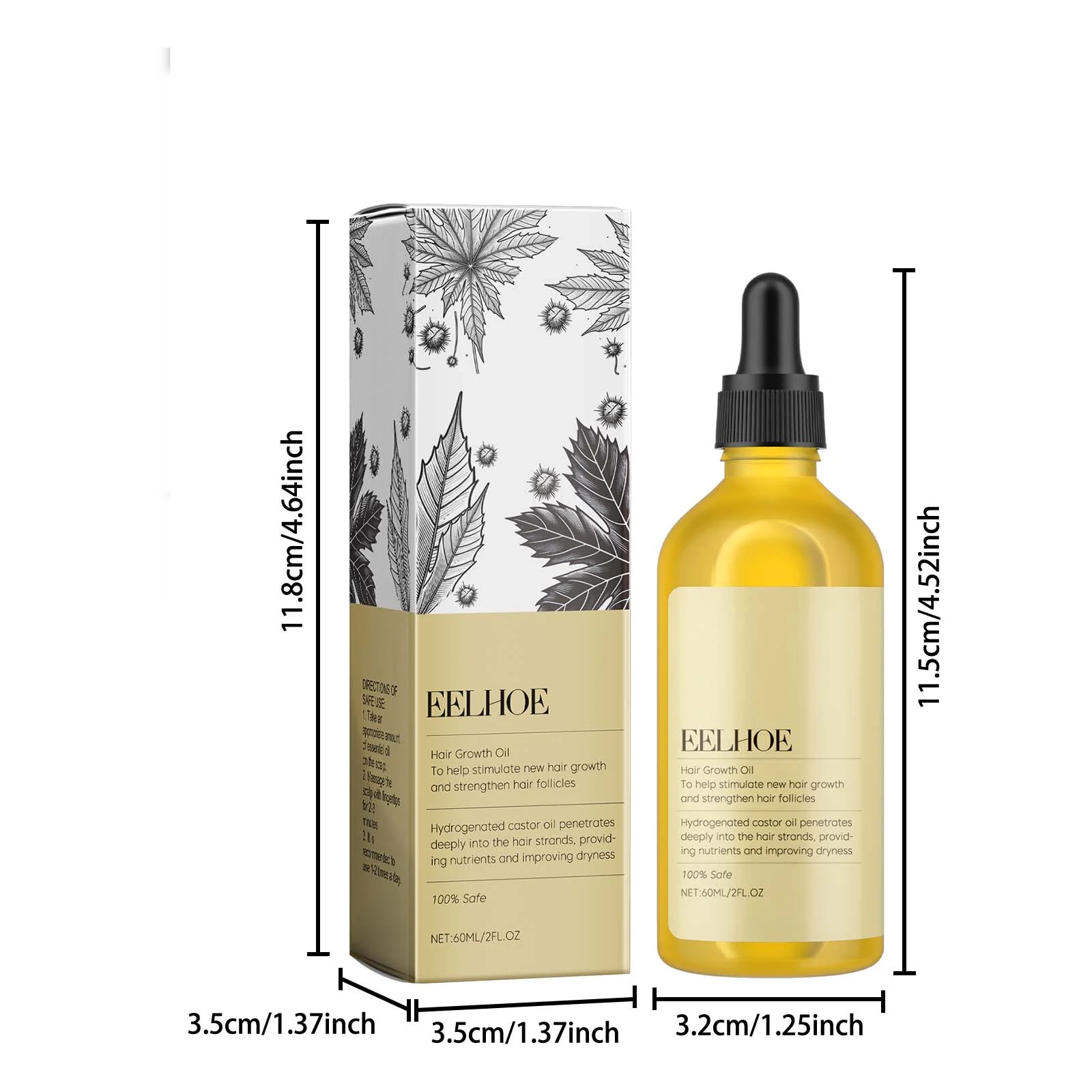 Castor Hair Growth Oil 60ml for Scalp Nourishment, Hair Loss Prevention and Thicker Hair 1 castor hair growth oil 60ml cih 3m7gb5fd desc 1